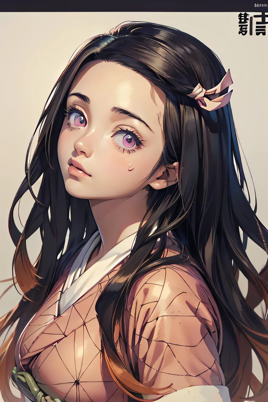 (Ultra Real), (Illustration), (High Resolution), (8K), (Very Detailed), (Best Illustration), (Beautiful Detailed Eyes), (Best Quality), (Ultra Detailed), (Masterpiece), (Wallpaper), (Detailed Face), Night Up Upper Body, Ice Cream,Long Hair,Solo,Simple Kimono Top Girl, Sweaty, Japan Person, Big Tits, (Camel Toe) Nezuko Kamado,