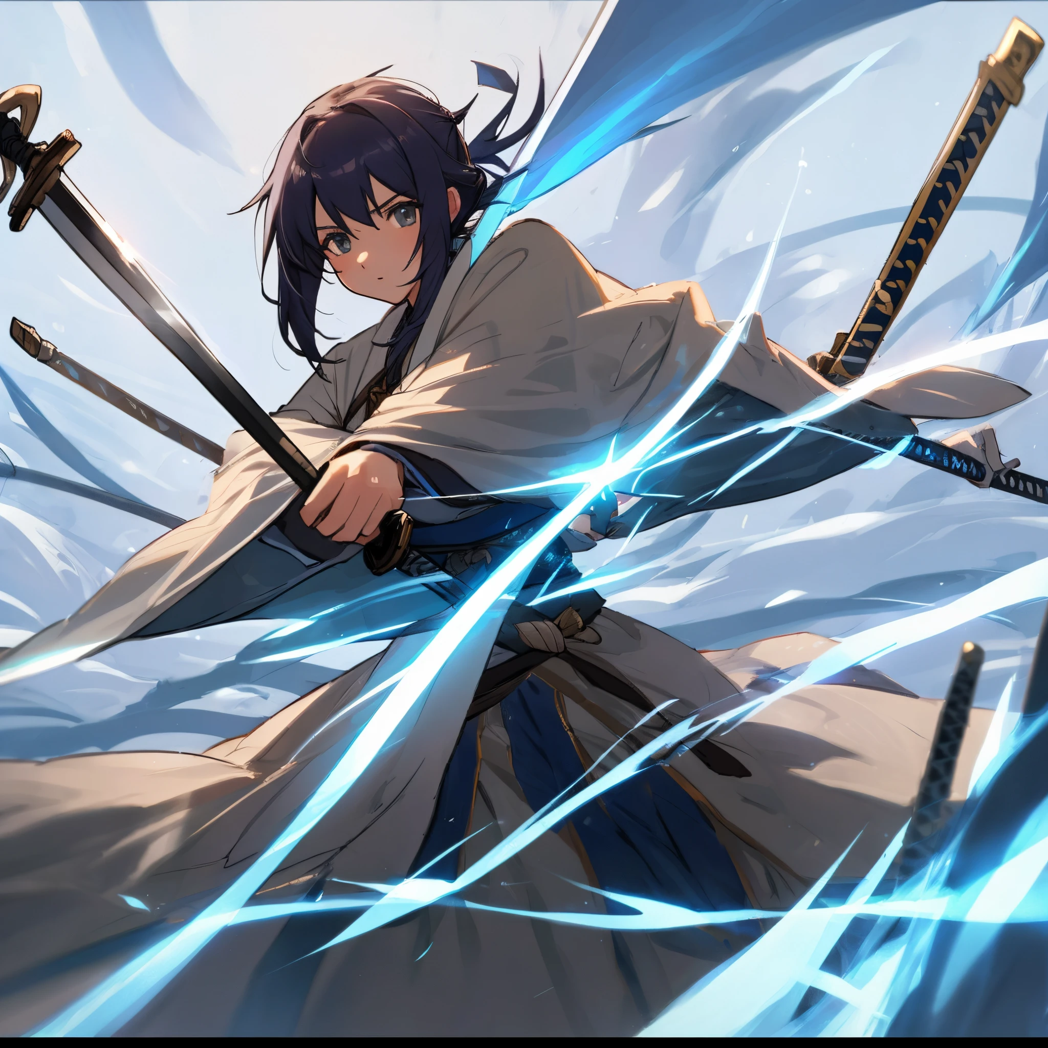 Female swordsman with a lot of exposure