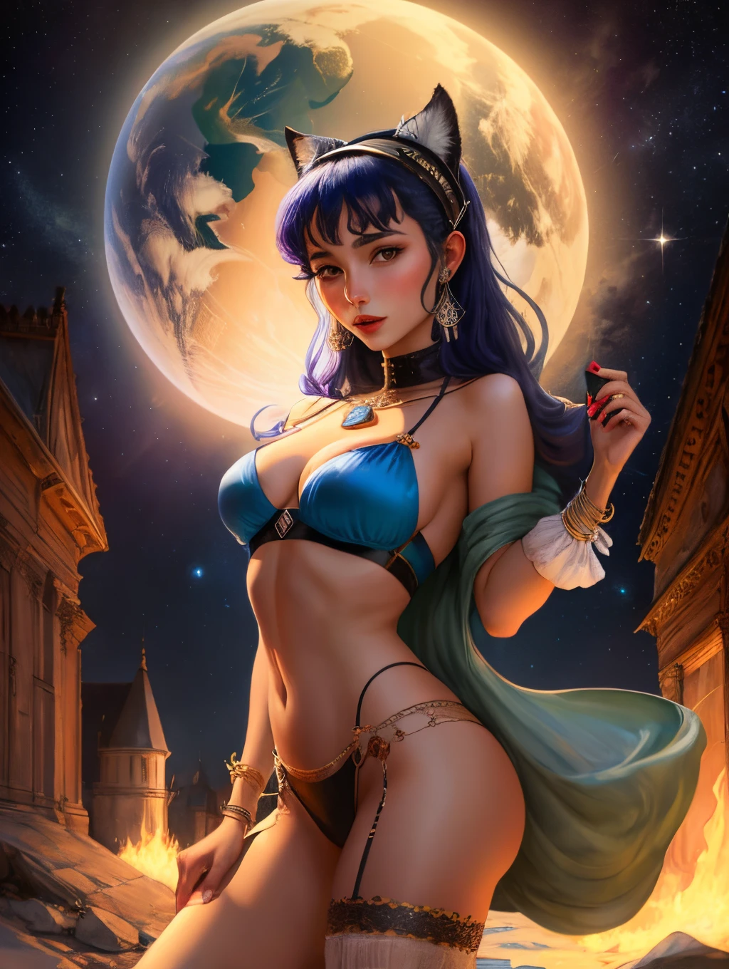 Femme mille et une nuits futuriste, aladin