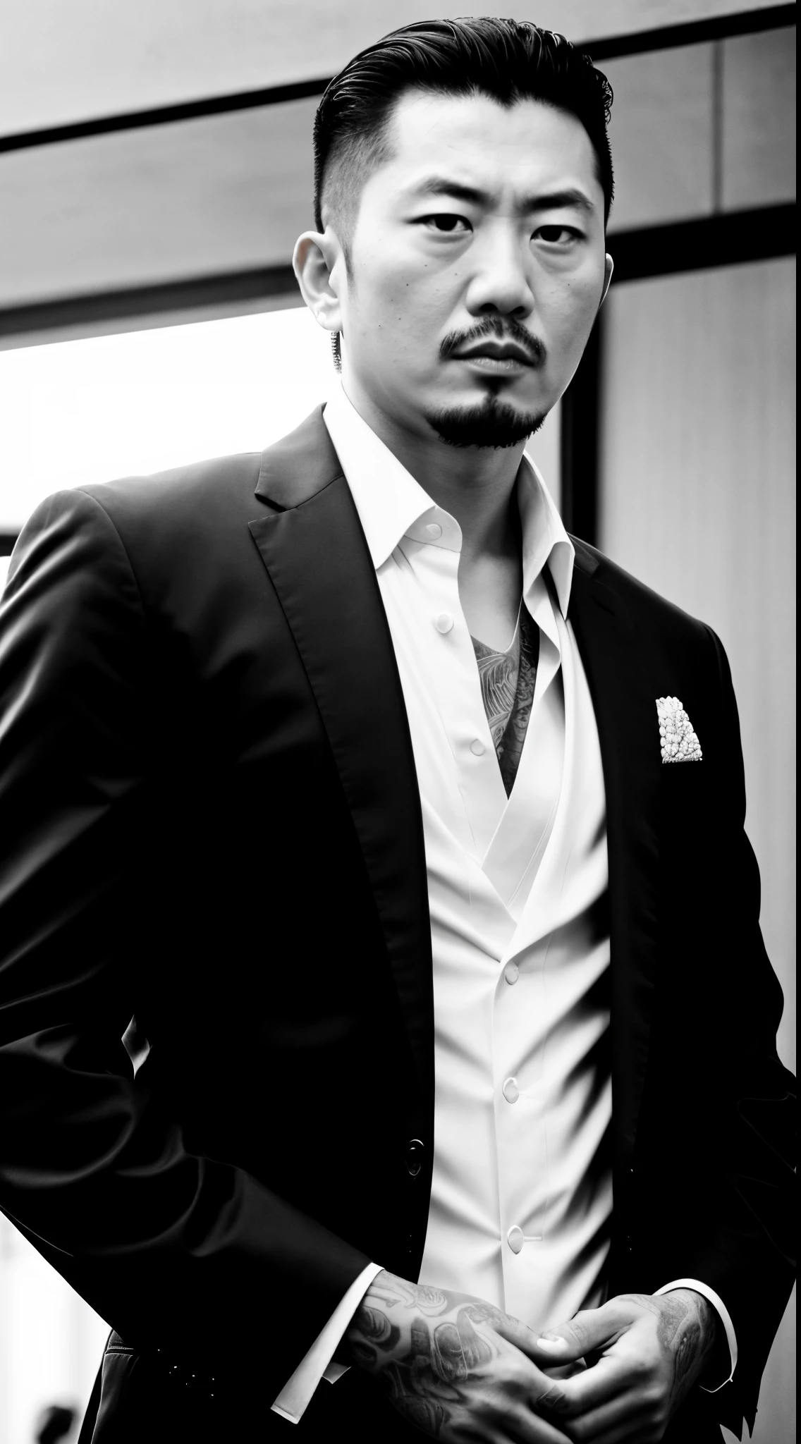 A photo that looks like a yakuza taken from a distance
