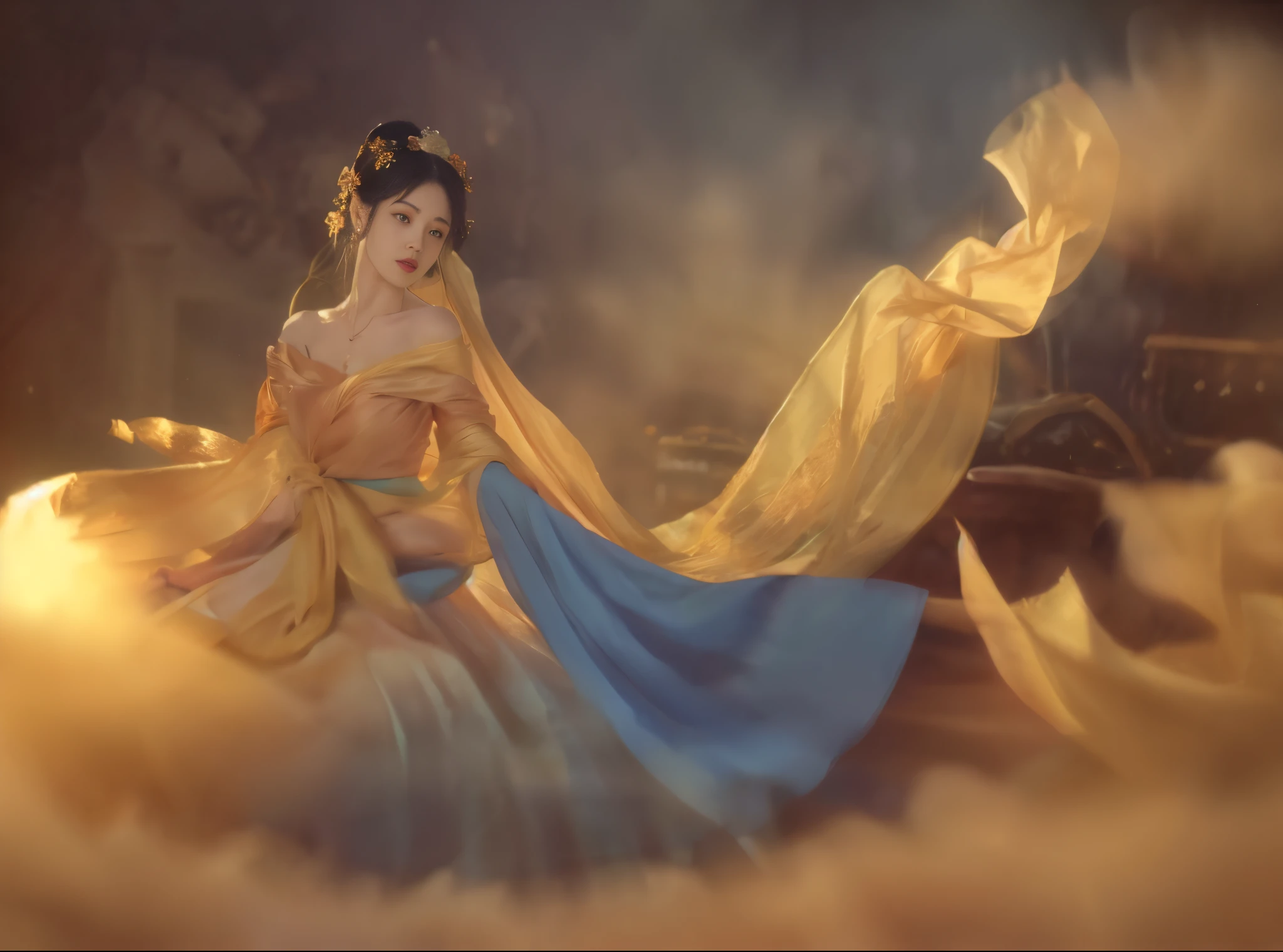 Heavenly daughter、fullnude、Wearing silk cloth、top-quality