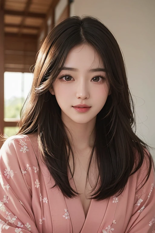 masterpiece, best picture quality, high quality, beautiful girl, Japanese, Japanese school girl, popular Korean makeup, detailed, swollen eyes, detailed eyes, detailed skin, beautiful skin, ultra high resolution, (reality: 1.4), very beautiful, slightly younger face, beautiful skin, slender, (ultra realistic), (illustration), (high resolution), (8K), (highly detailed), (best illustration), (beautifully detailed eyes), (super detailed), (wallpaper), (detailed face), looking at viewer, fine details, detailed face, pureerosfaceace_v1, smiling, looking straight ahead, looking straight ahead, angle from waist up, realistic photo, bright lighting, professional lighting, blonde, long hair, dark abandoned, big red moon, gorgeous red and black dress, mature woman,キスショット・アセロラオリオン・ハートアンダーブレード