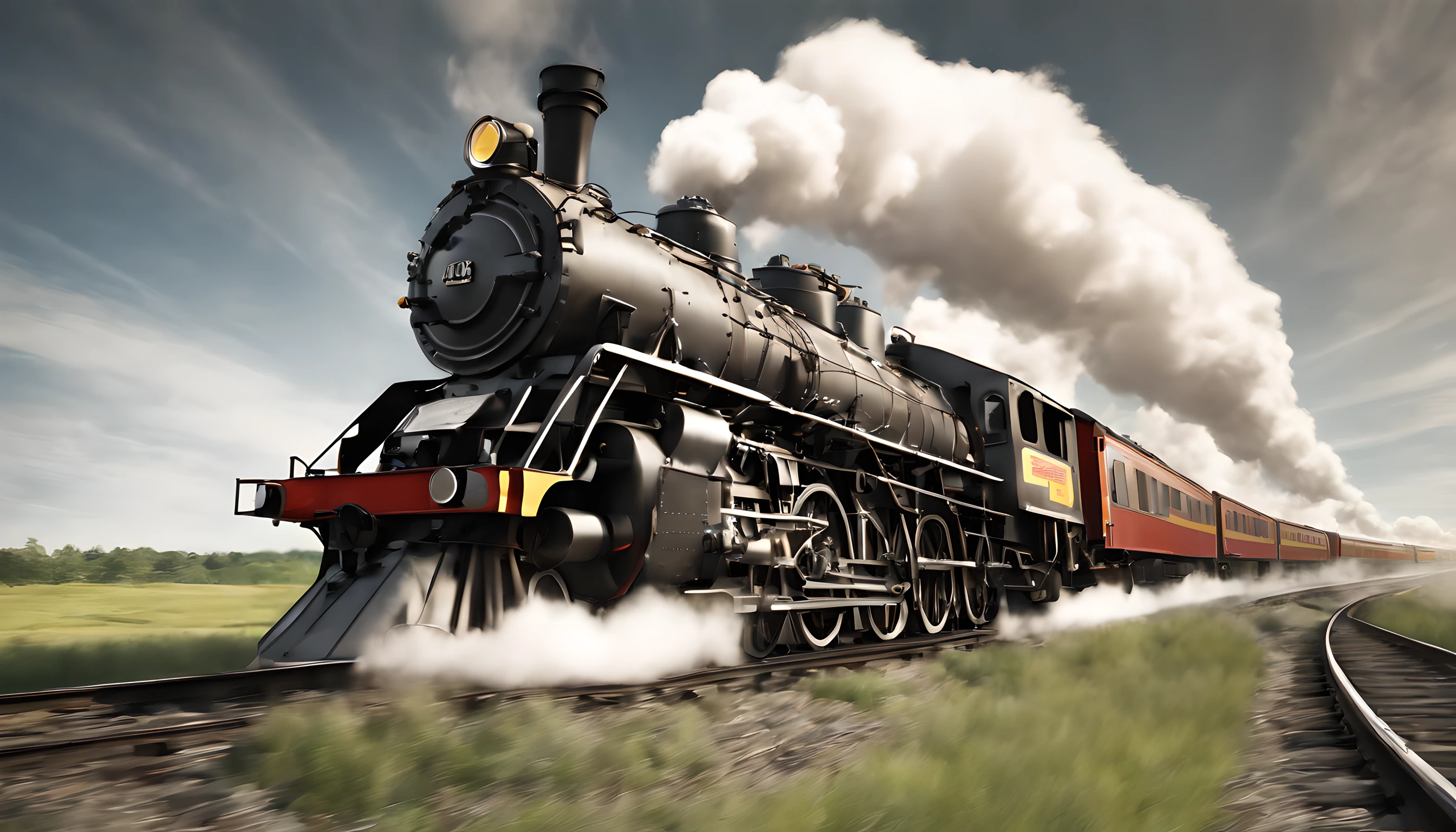 (train:1.5), (steam locomotive flying on rails:1.5), (Inspiration from Back to the Future:1.5),