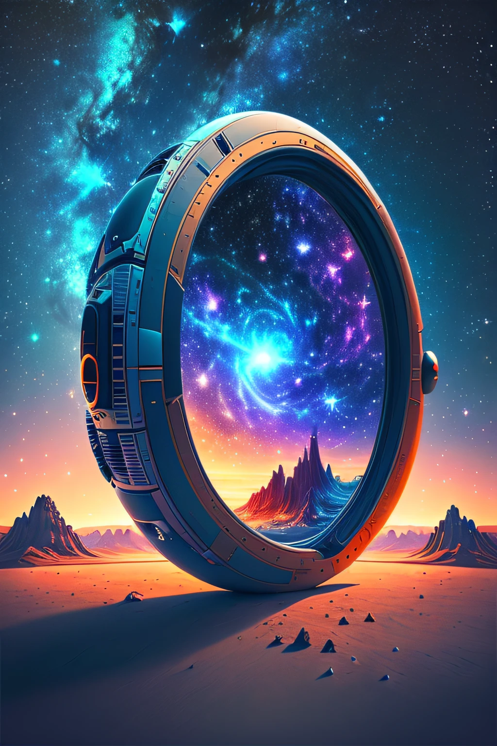 (best quality,ultra-detailed:1.2),(sci-fi,concept artists),(landscape),(vivid colors,bokeh),(HDR,UHD),(3D rendering),(portal),(interstellar),(spacecraft),(mysterious),(futuristic),(bright light),(astronaut),(exploring),(captivating),(limitless),(otherworldly),(journey),(cosmic),(epic),(universe),(adventure),(unknown),(outer space),(astounding),(mesmerizing),(enigmatic),(stellar),(awe-inspiring),(extraterrestrial),(flying),(stars),(galaxy),(breathtaking),(stunning),(hypnotizing),(space exploration),(orbiting),(infinite),(cosmos)