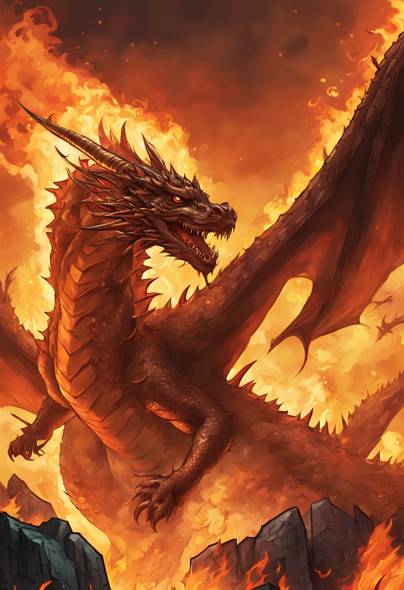 (Hyper-realistic Draconic Portrayal), (illustration), (A high resolution, 4K), (dragon's scales shimmering with iridescence), (extremely highly detailed), (Most Best Draconic Illustration), ( Majestic and exquisite dragon eyes), (best qualtity), (ultra-detailed), (tmasterpiece), ( the wallpaper), (Detailed and scaly hide), (Wings spread wide), (Fiery breath), (Surrounded by a mystical forest), (Highly Detailed Scale Texture and Veins), (Intricate,dragon claws), (Realistic fangs