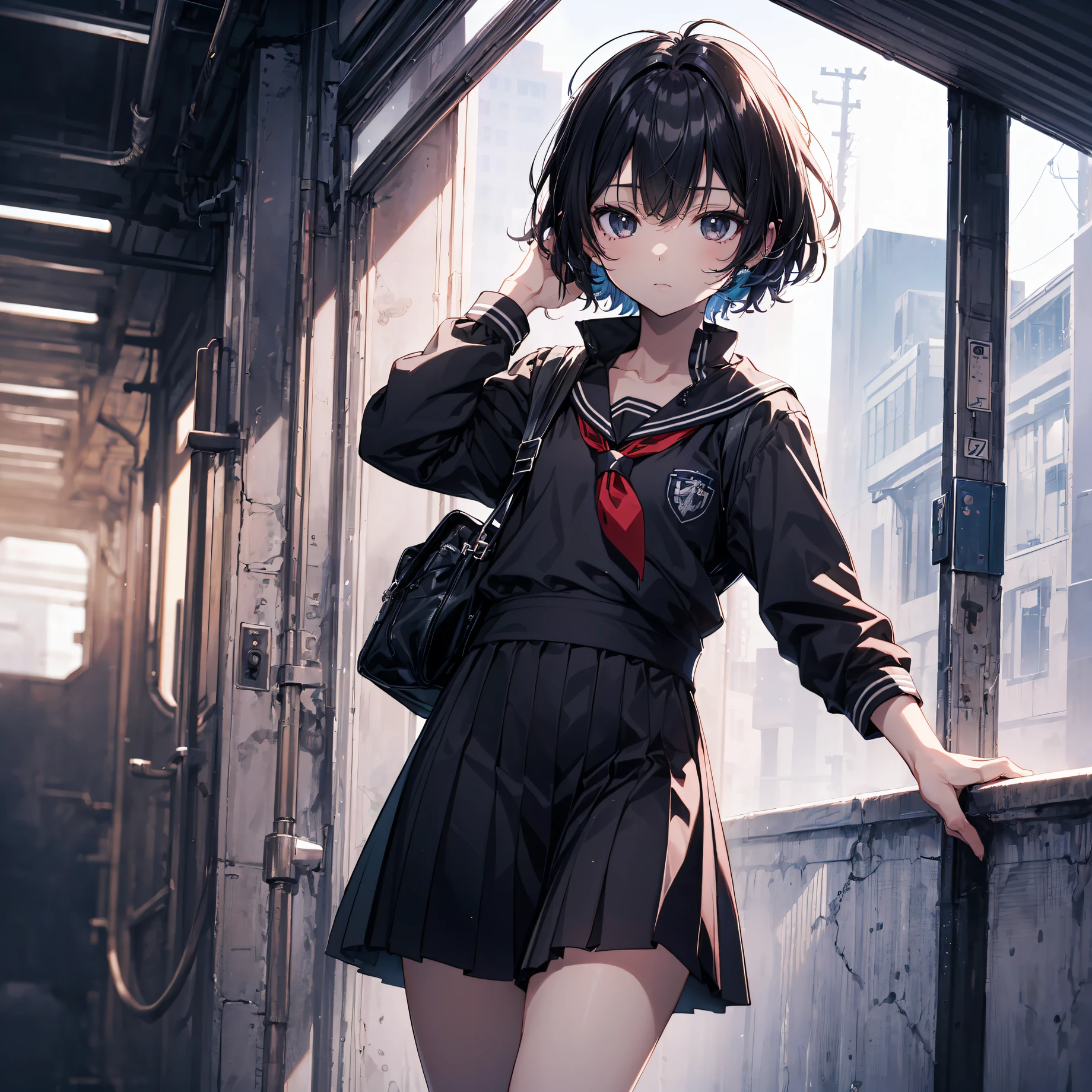 side view,eye-level shot,face focus,open mouth,tongue out,cum on tongue,lick,(1girl,Beautiful 16 year old girl),((Slender,Small breasts,Baby Face,Small face,)),looking at viewer,Black Hair,bangs,two side up,Gray Eyes,Drooping eyes,slit pupils,narrow eyes,collarbone,black t-shirt,off-shoulder look,Black and red checkered short skirt,Beautiful and detailed anime art,Mischievous smile,Dimly lit room,Simple Background,Gray background,Low lighting