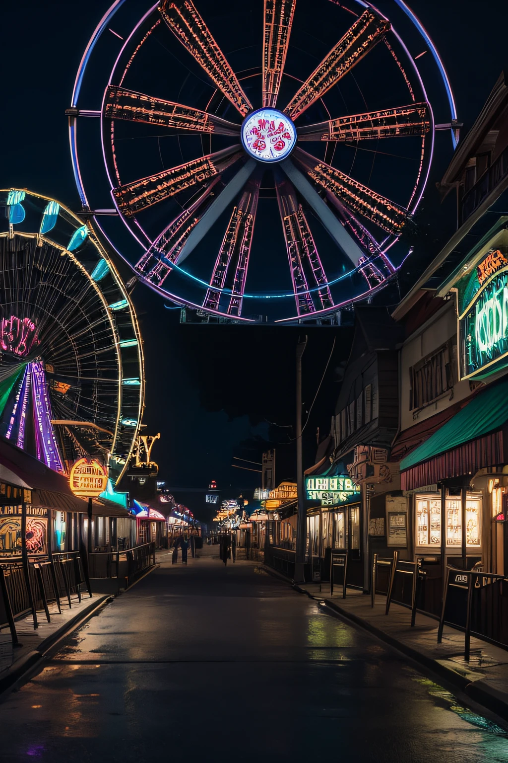 creepy amusement park、dark amusement park