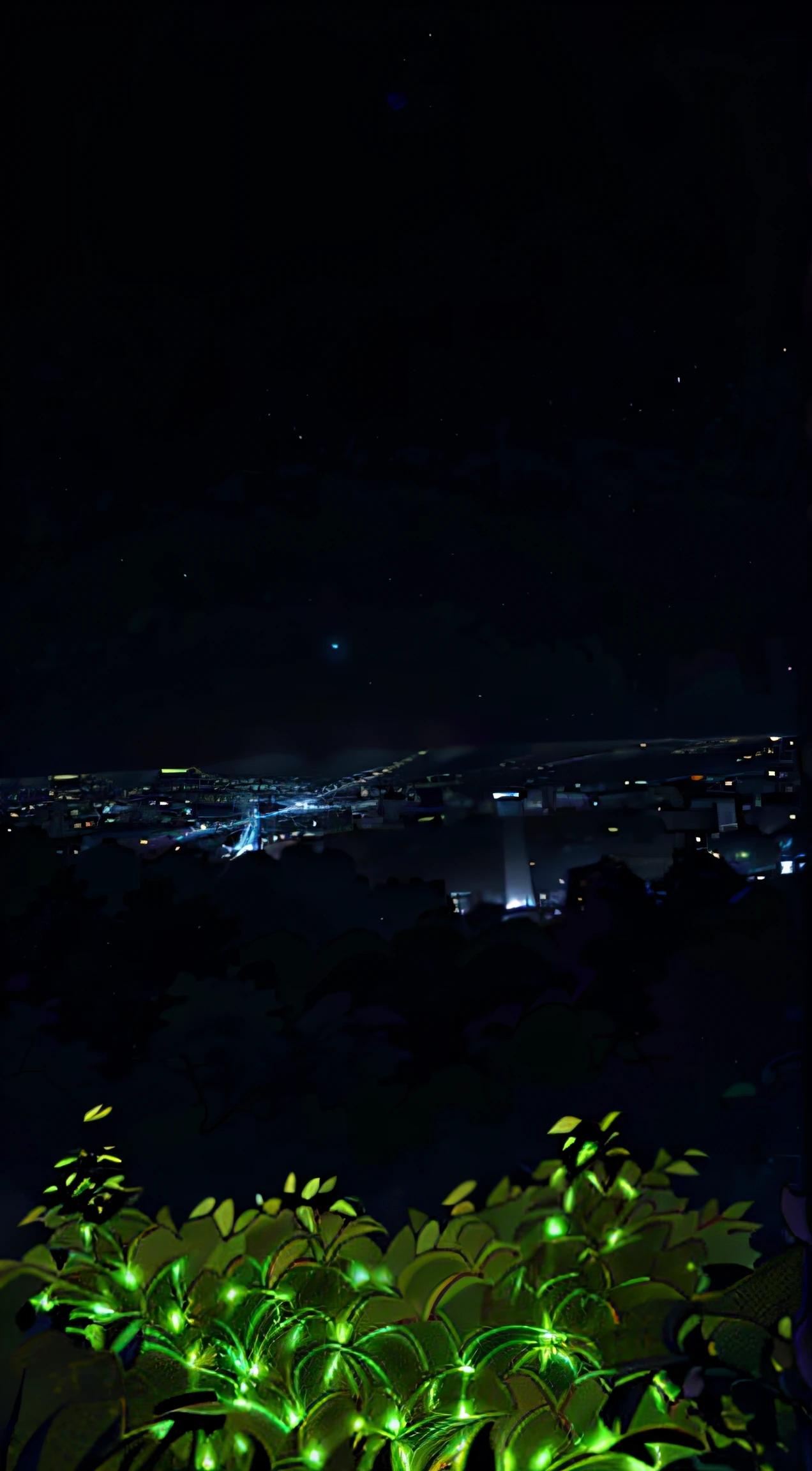 night time view of a city from a hill with a tree, scenic view at night, with glowing lights at night, at night with lights, it is night time, lights in distance, at night time, during night, night view, city lights in the background, night photo, 8 k. filling of the view, night scenery, shiny city in the distance