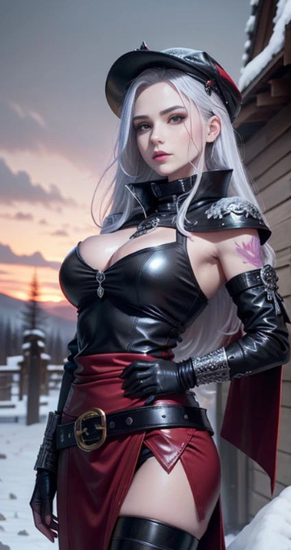 Masterpiece,Best quality,High resolution,8K,((portrait)),((head close-up)),(original photo,real photo,digital photo,28 year old woman,Ponytail, ((gray hair)),((eyes red,devil eyes)), jewelry,beautiful elegant,arrogant,noble and charming,(fantasy combat suit),((devil body)),(combat girl), photo pose,night,oc render reflection texture