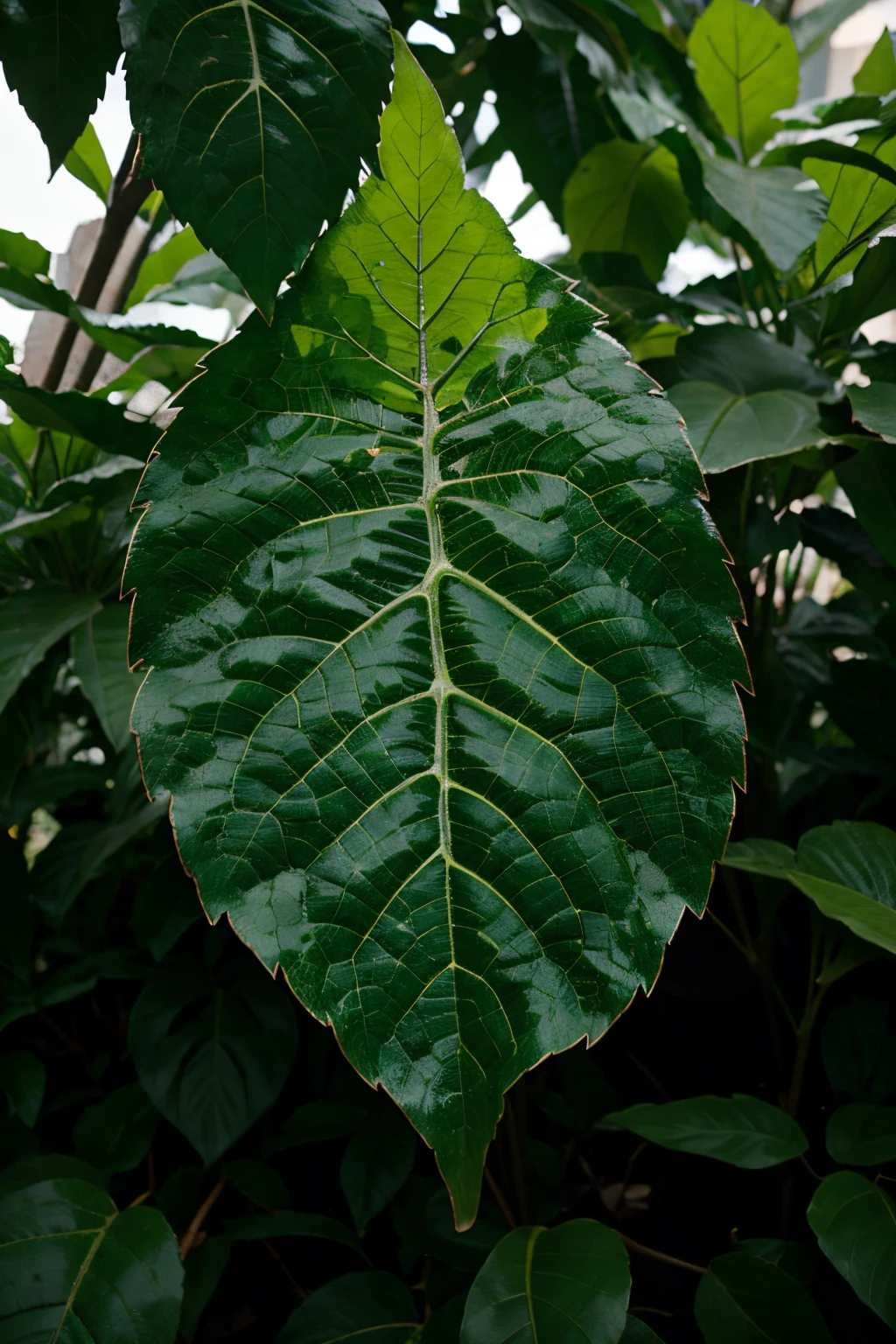 Lot of green leaf, contrast,colorful