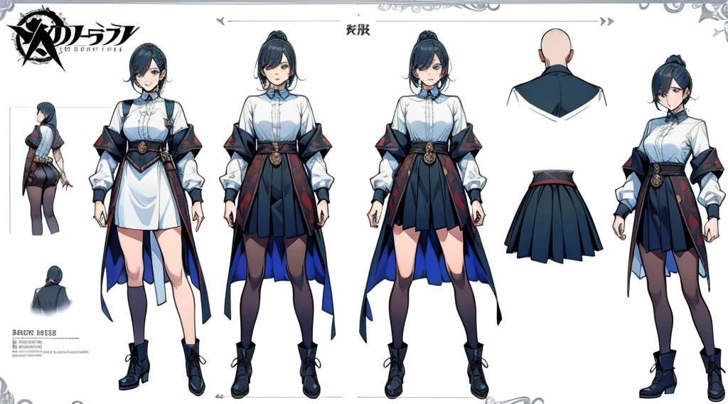 Female original character reference sheet adoptable,