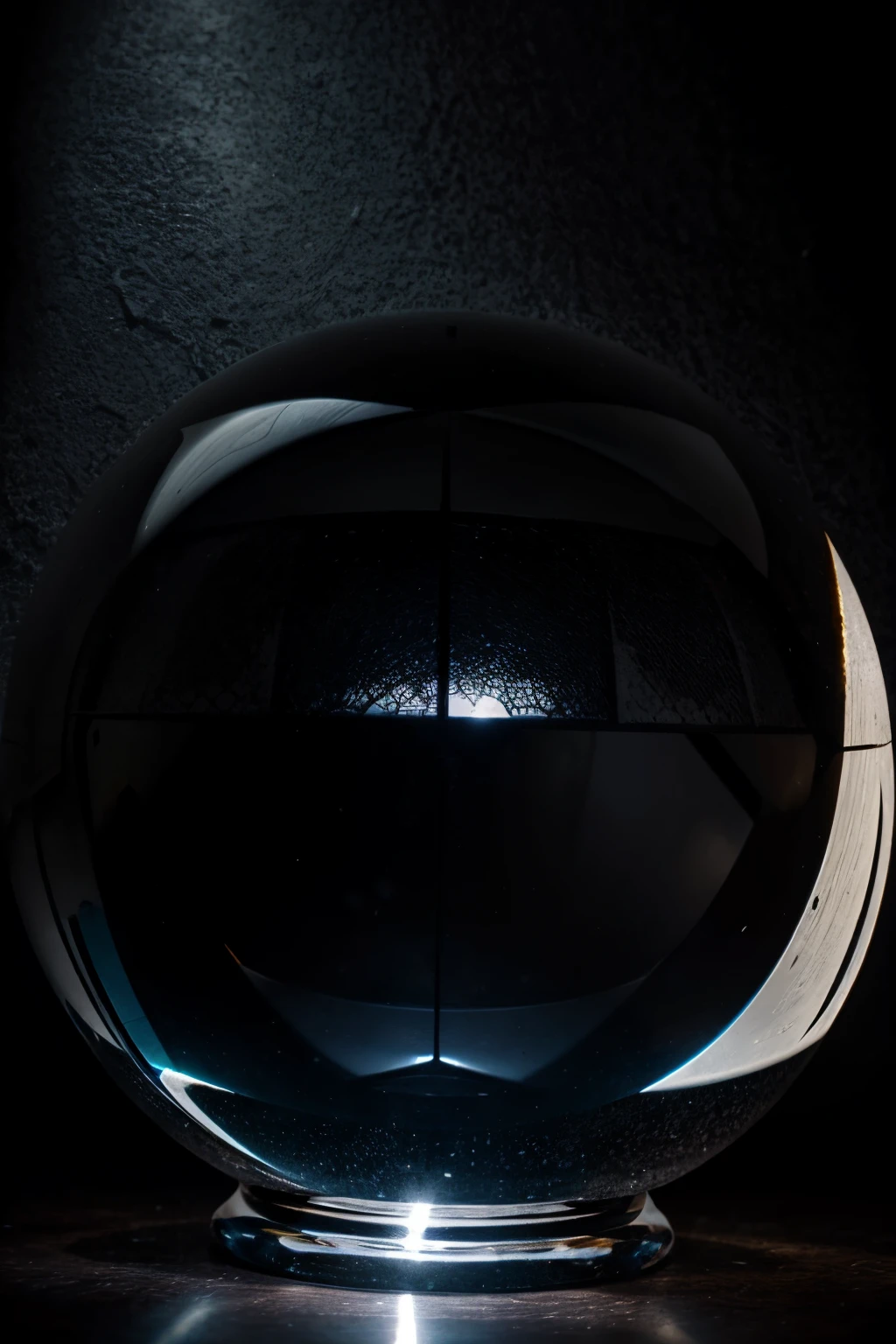 magic crystal ball, black horse, fantasy, Dark Magic, ornate