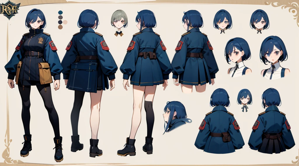 Female original character action reference sheet adoptable,