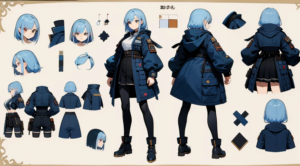 Female original character action reference sheet adoptable,