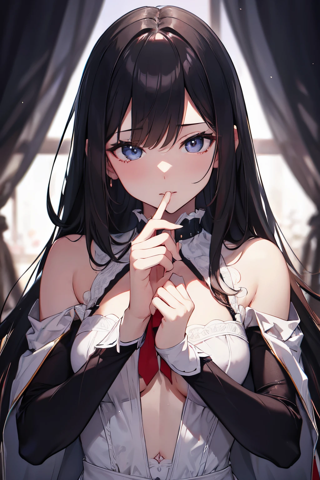 fellatio gesture(8k, RAW photo, best quality, masterpiece:1.2), (extremely detailed 8k wallpaper),illustration、professional lighting,sharp focus, depth of field、
nsfw、clear eyes、perfect anatomia、 student、