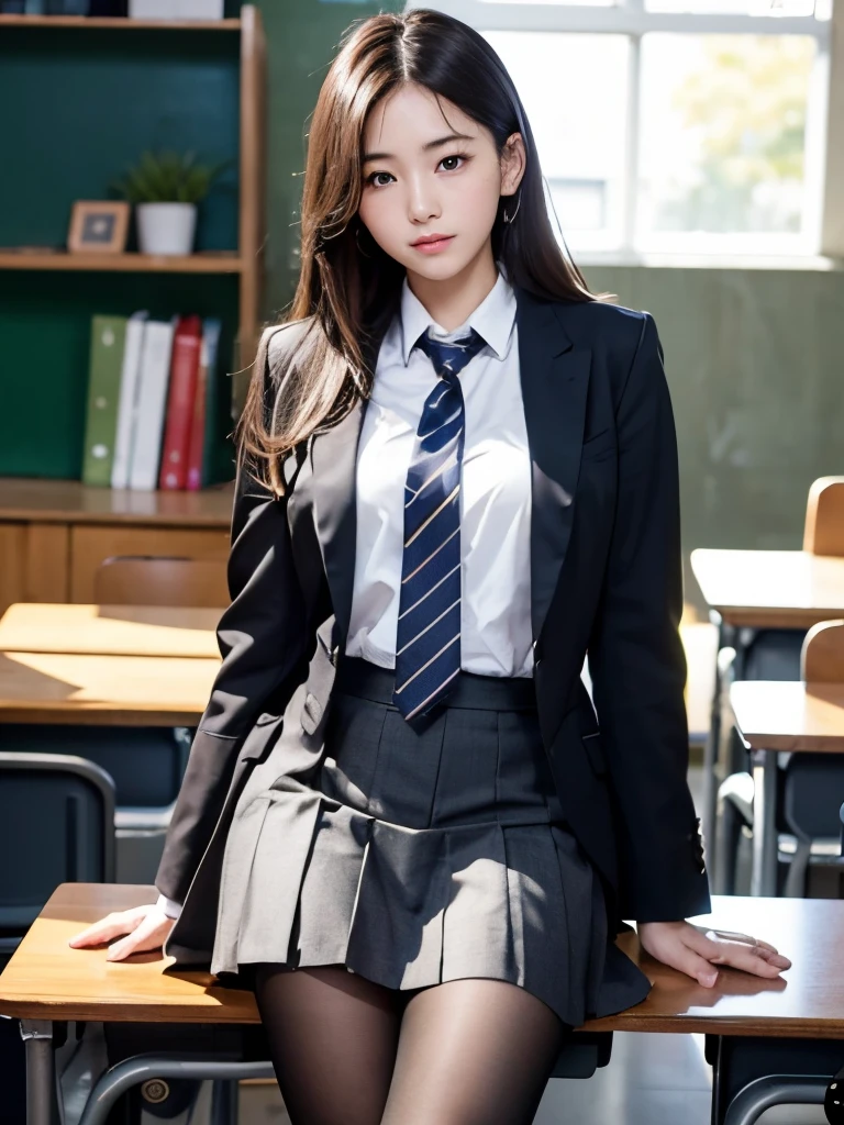 ulzzang-6500-v1.1, (raw photo:1.2), (photorealistic:1.4), ((wide open legs sitting on a desk)) (sitting down) sitting on desk (Porno school girl outfit with tie) beautiful detailed girl, very detailed eyes and face, beautiful detailed eyes, ridiculous, incredibly ridiculous, huge file size, super detailed, high resolution, very detailed, best quality, masterpiece, kemomimi, ((Furry Japanese girls' high school uniform with no panties)), visible 1pussy, 1pussy, Vagina visible, illustration, very detailed, CG, unified, 8k wallpaper, amazing, Fine details, masterpiece, best quality, very detailed CG uniform 8k wallpaper, light on face, cinematic lighting, 1girl, , ((no panties)), (Wide open legs sitting on desk) in school