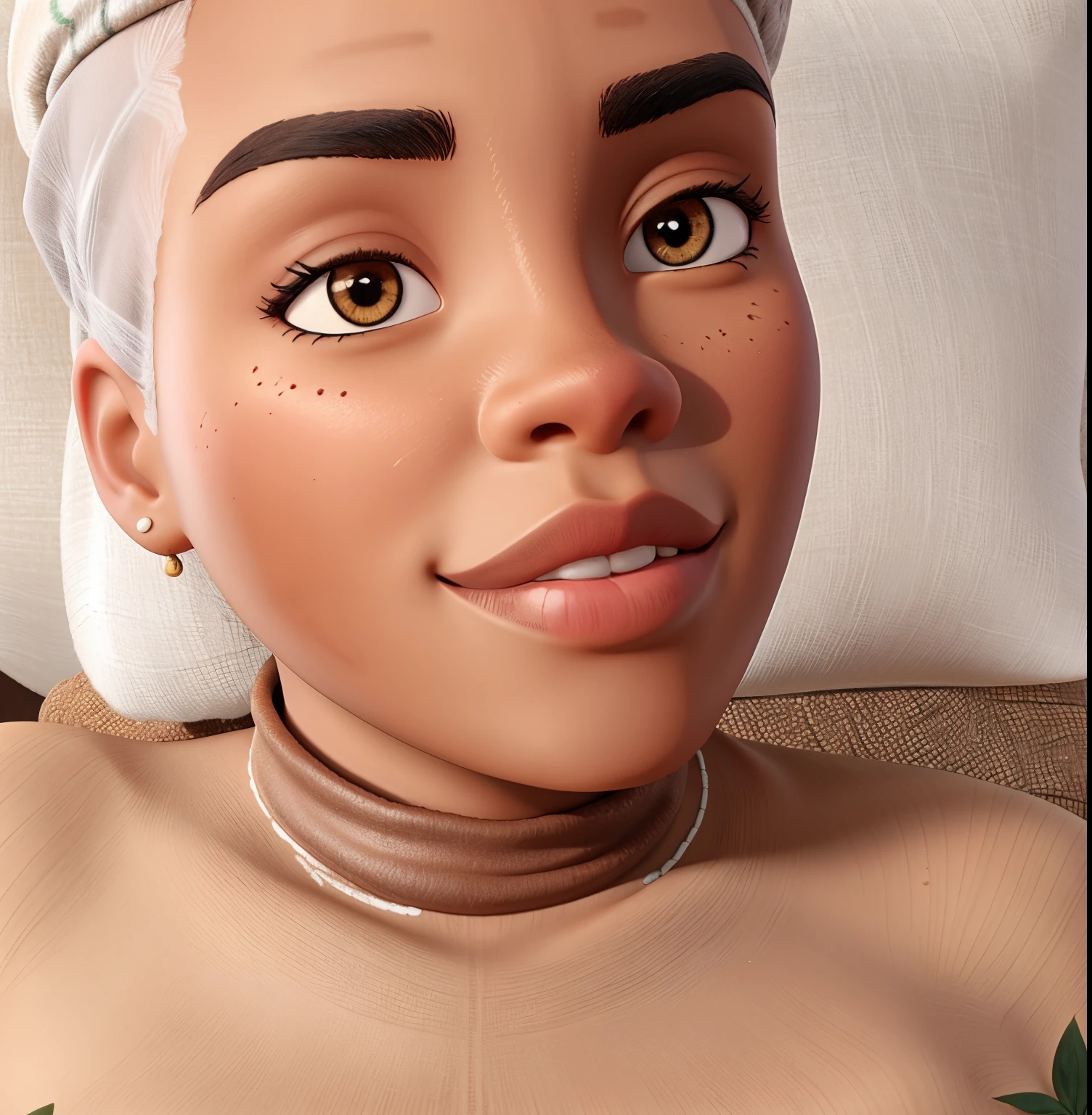 African woman nutmeg skin colour