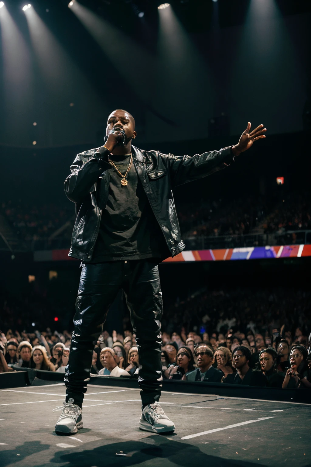 Kanye West being worshipped by followers of Kanye