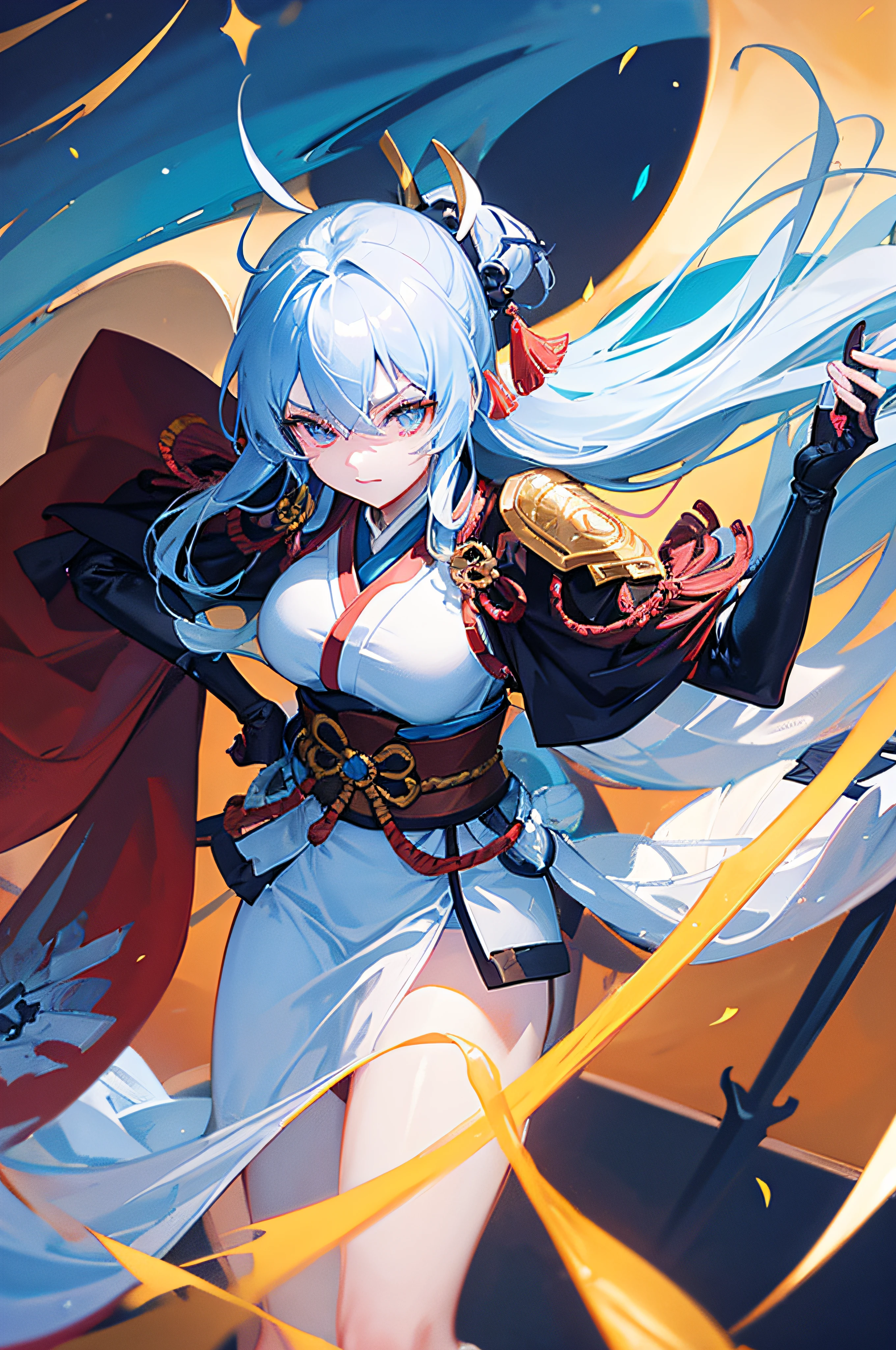 knifes　scabbard　Sword　samurais　femele　Onmyoji　Condescending　dual-wielding　Strongest　dignity
