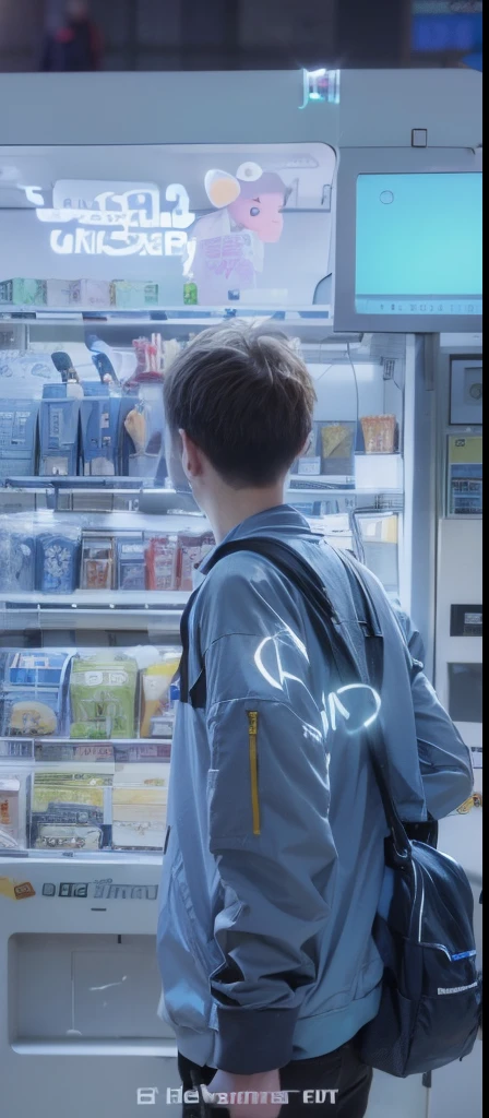 Boy Infront of vending machine