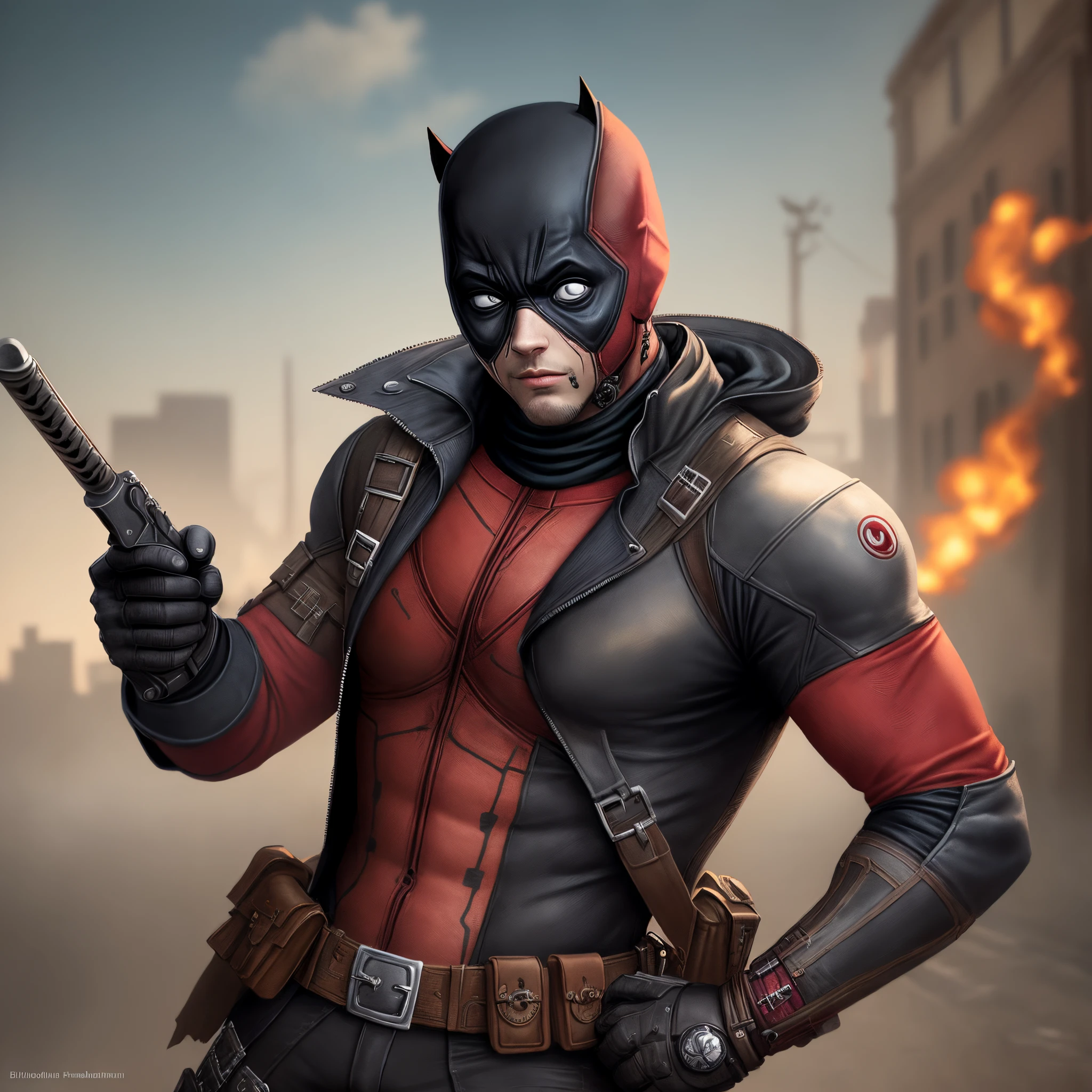 Dead pool samouraï steampunk