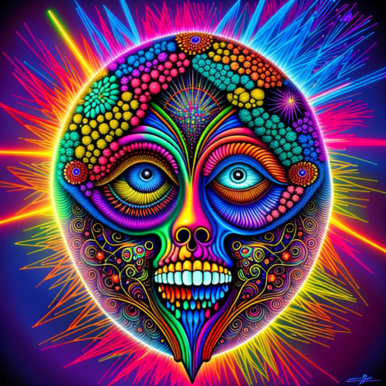 a painting of a giant head with a lot of ordinary things, psychedelic surreal art, estilo dan mumford e alex grey, psychedelic illustration, hyper detailed visionary art, Hyper Visionary Art - Detailed, psychedelic artwork, surreal + altamente detalhado, arte digital altamente detalhada 4k, arte psytrance, Directed by: Justino Geraldo, arte digital detalhada 4K, Arte Trippy, Surreal psychedelic design, desenho camiseta