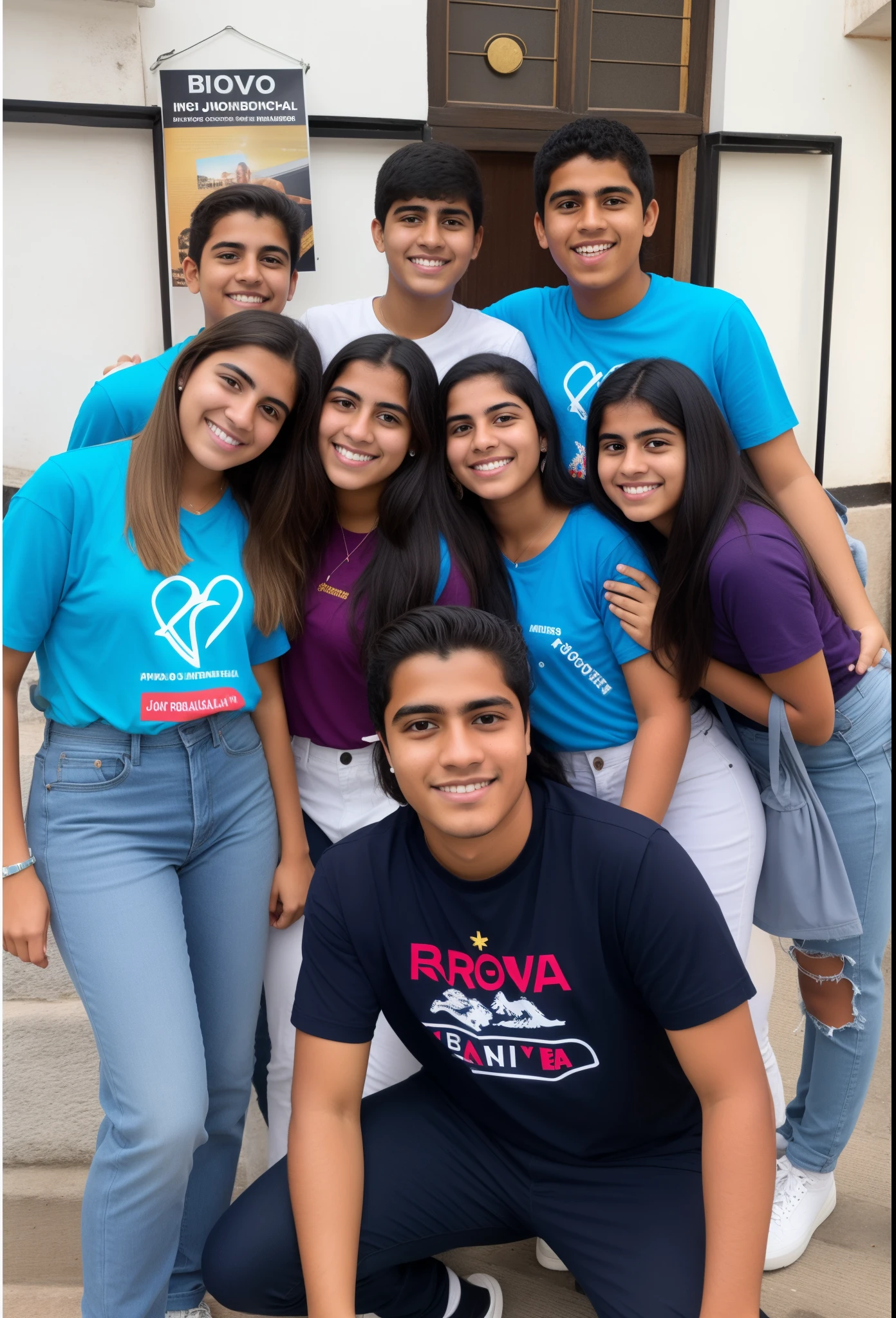 grupo de jovens na igreja