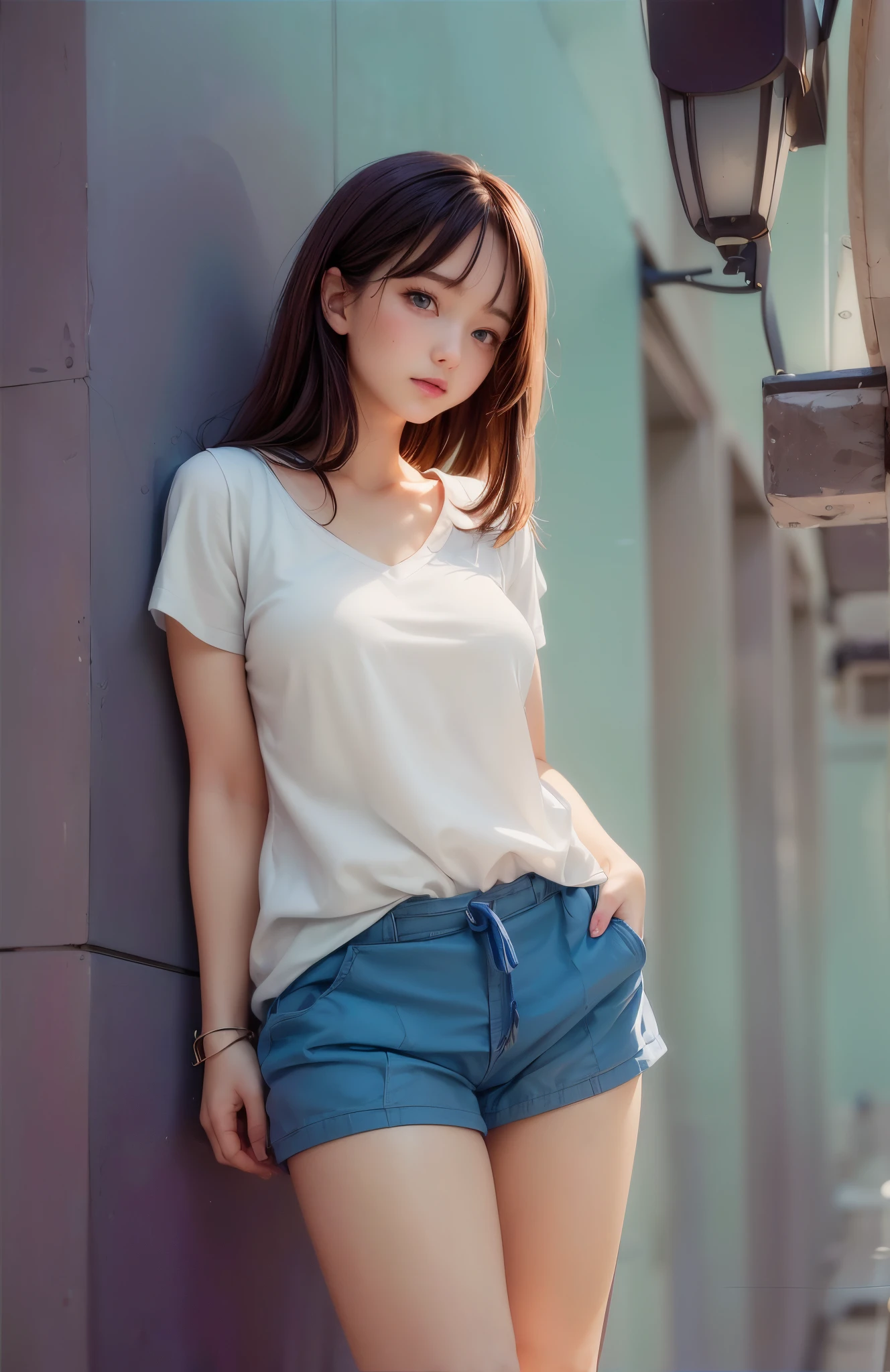 top-quality,ultra-detailliert,masterpiece,realisitic,Photo Real,Bright lighting,1 girl in, an extremely beautiful 17-year-old girl, (kawaii:1.2),Thin smile, (innocent blue eyes),(red haired),(bangss),perfect glossy skin,flawless skin,((erotick,Sexy and sexually explicit)),((accurate hands without incongruity)), large full breasts,big breasts thin waist, Look at viewers,((a sailor suit)),)),(red necktie),(Blue Mini,(lifted by self),(Showing panties),panties on,panties focus,((Sit up,spread legswide)), sockes, (Black knee socks),(Loafer shoes), during daytime,On the train,Horizontal long seat with your back to the window