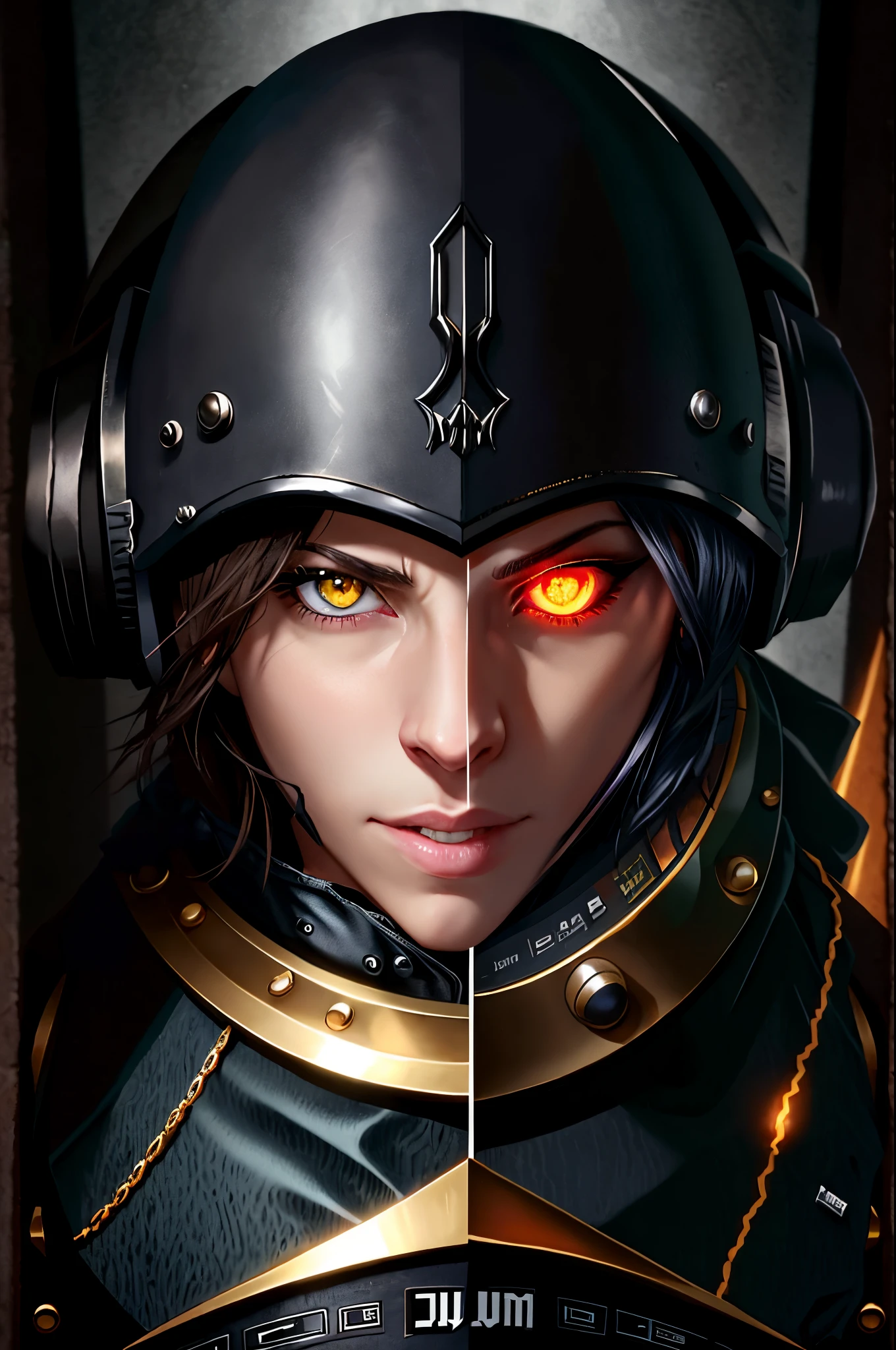 sauron von herr der ringe mit helm als DJ am pult