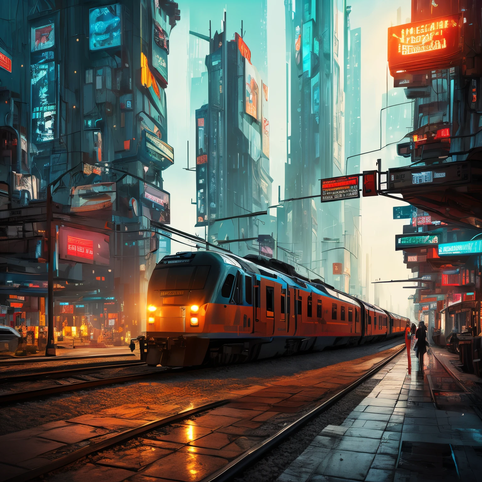 The best images, (8K, RAW photogr, actual), trains, the milky way express, futuristic vehicle, Transformers steel train,optimus prime train,Lite version, iridescent metal plating, Detailed and delicate depictions and gorgeous and dynamic painting techniques, background galaxy, magnificent view, professional flame,ultra-realistic realism,futuristic train fantasy,Surreal dreams,Surrealism art fantasy style,Epic digital fantasy art style,lute,HighDynamicRange,Beautiful sci-fi art, Sci-fi train digital art illustration, Digital Cyberpunk Art, science fiction digital painting, futuristic digital painting, futuristic concept art, Sci-Fi Galaxy Train Cyberpunk, The landscape in front of cyberpunk alien utopia, science fiction digital art, Advanced digital cyberpunk art, dreamy cyberpunk girl