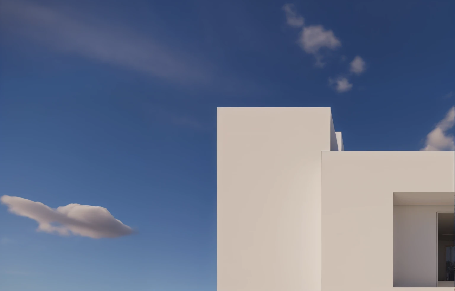 Aerial view of a white house with a tree in front of it., todo el renderizado blanco, Renderizado de arquitectura, Concept House, architectural render, Renderizado 3D, Renderizado 3D, detail representation, Renderizado detallado, Renders 3D, architectural visualisation, architectural visualisation, architectural concept, Render semi - realista, Renderizado detallado, Renderizado realista, Minimum structure, ArchViz