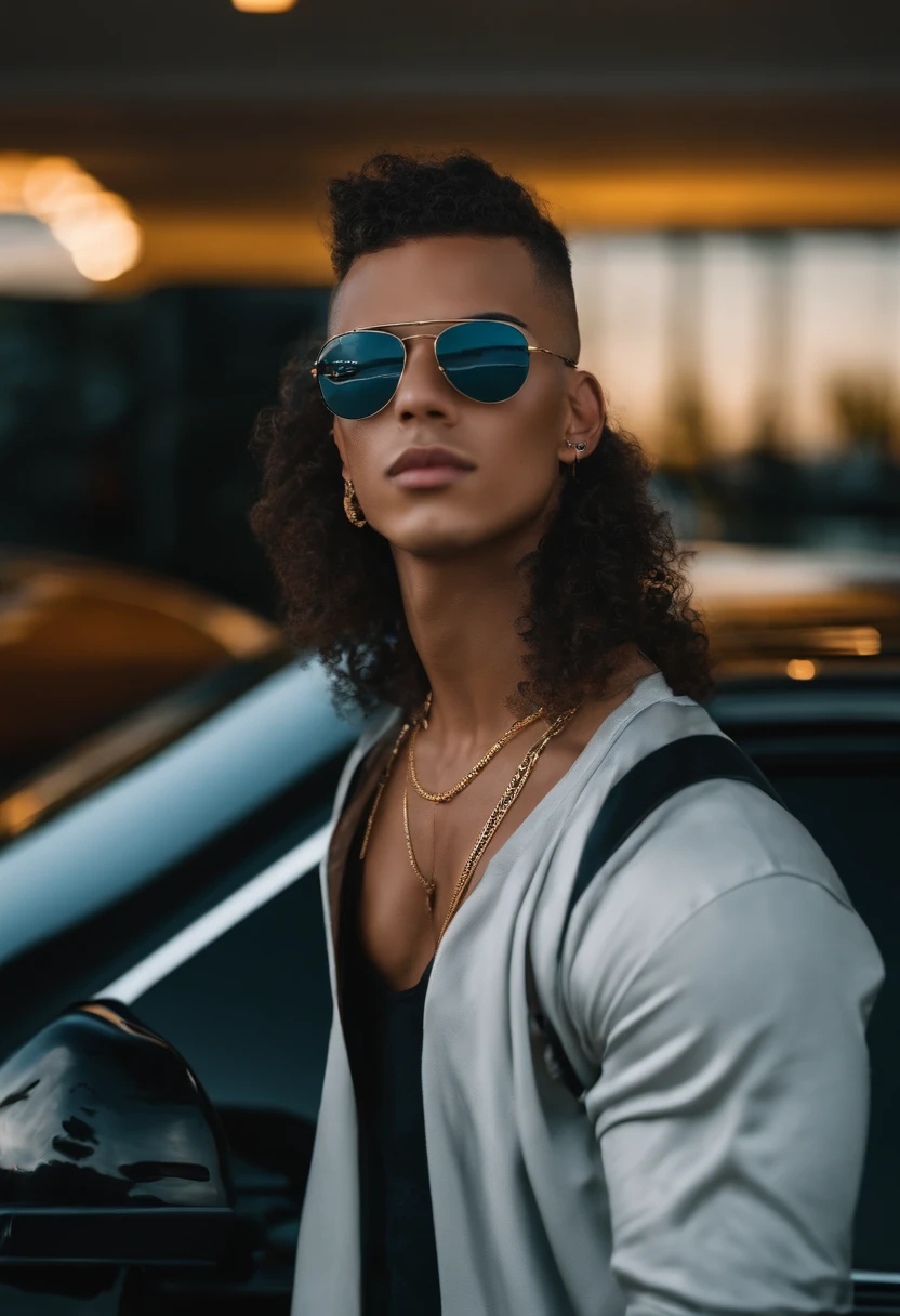 The image is of the character posing in front of a luxury car dealership in Miami.,original,25 years old, has shaved sides but curly hair on top. Lives in Miami. Drives a g wagon,