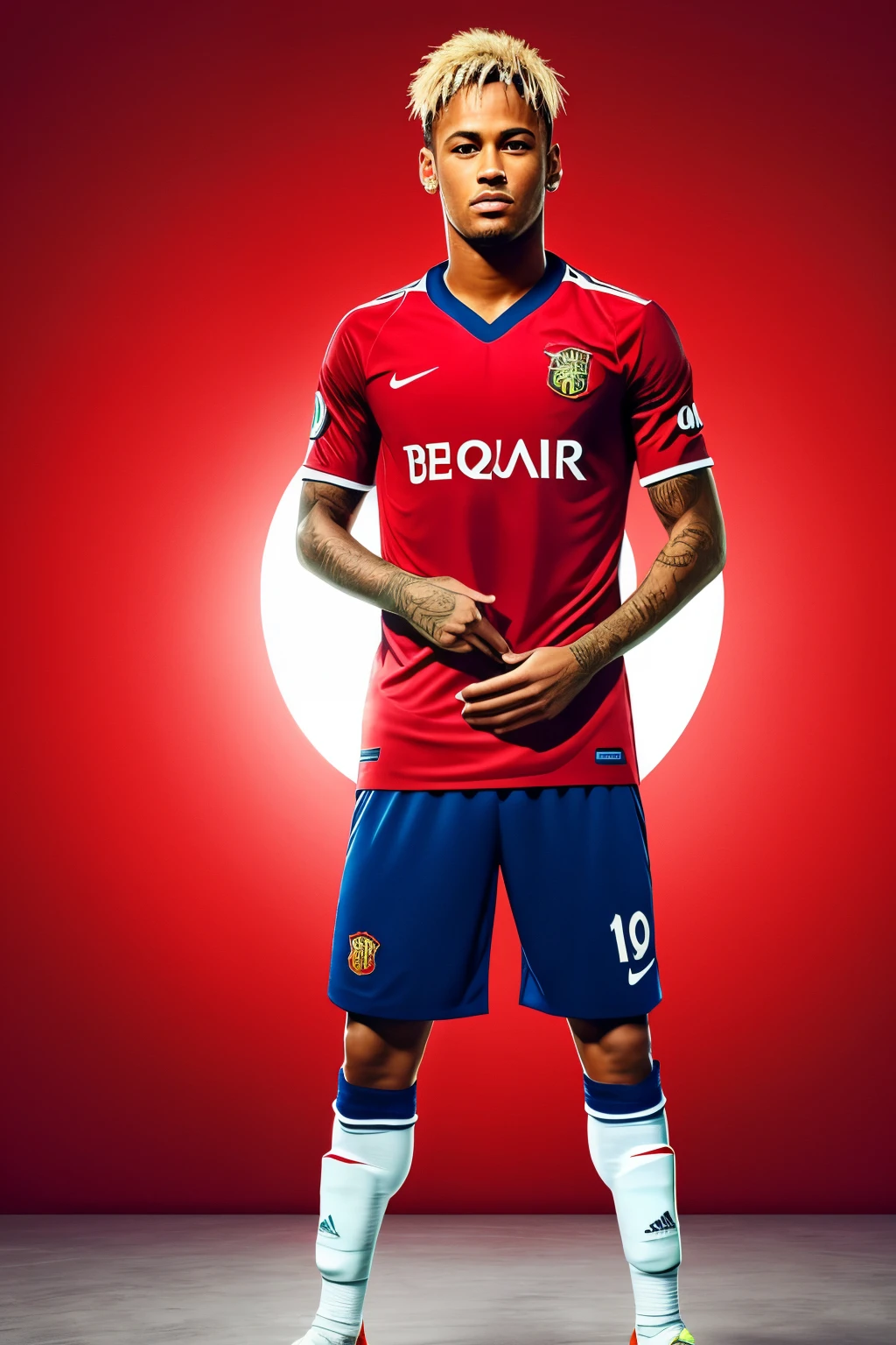 Neymar with the flamengo shirt