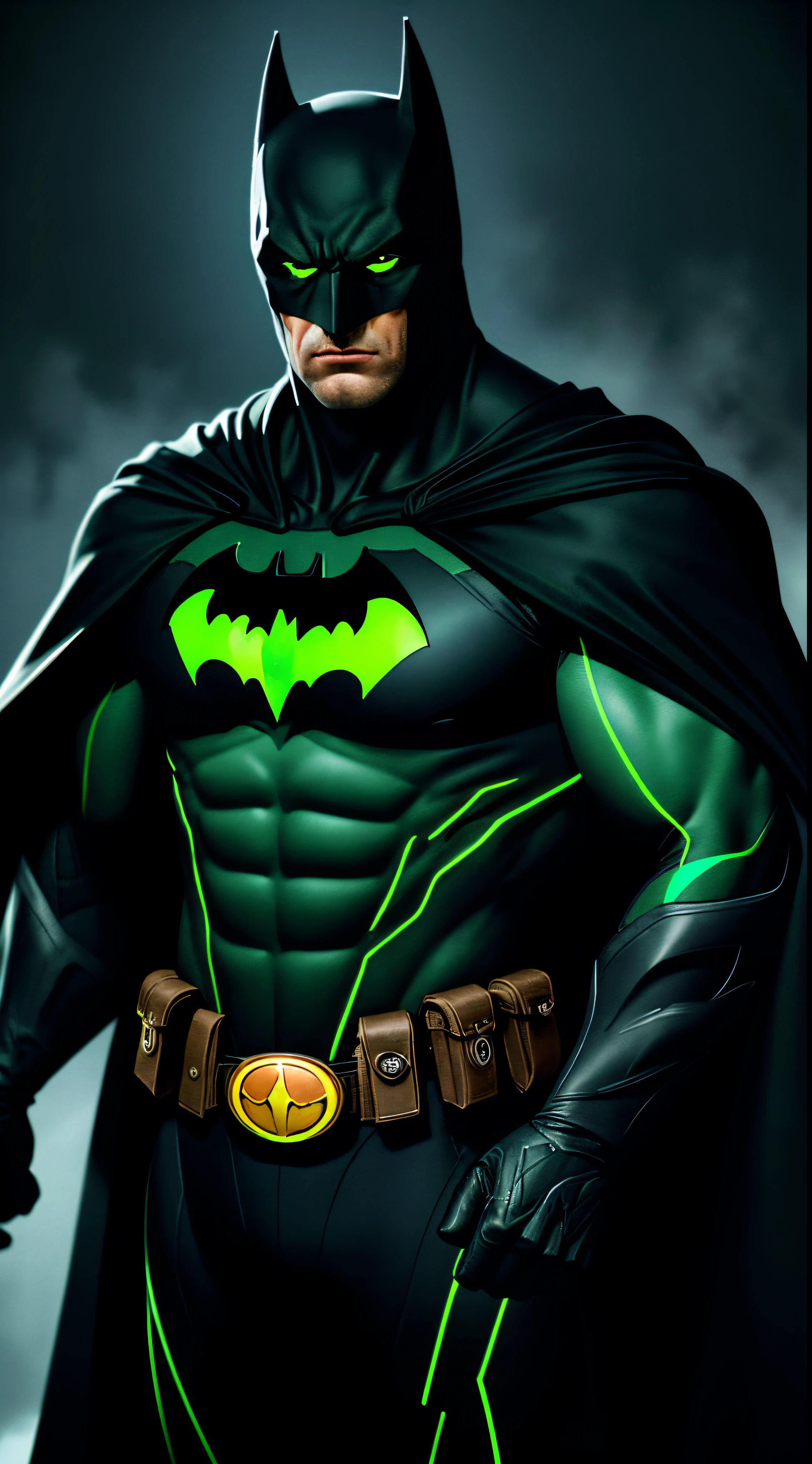 Hulk style clown with Batman logo