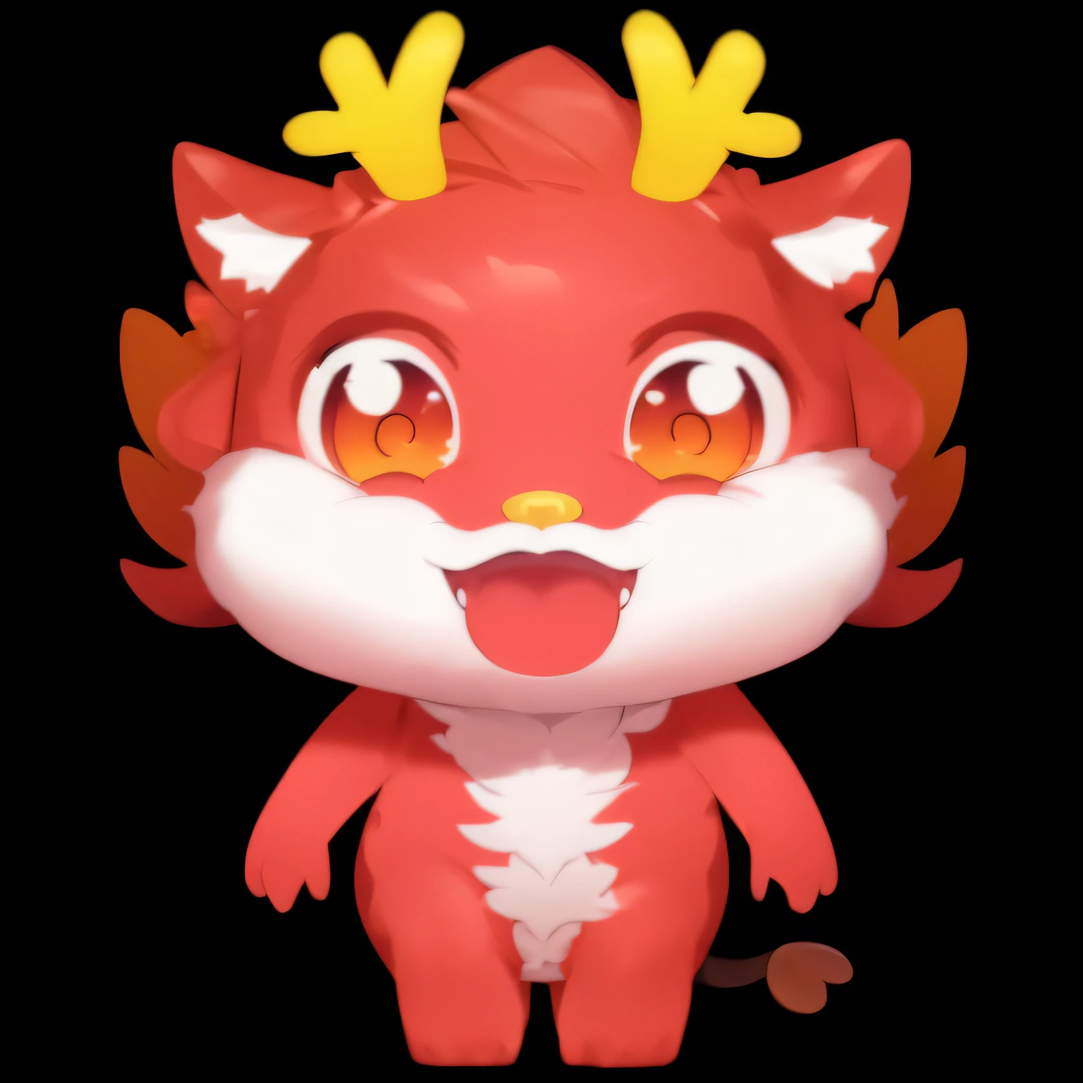 cartoon creature,There are dragon horns,《baby dragon》,IP design image,IP derivative works,New Year and Year of the Dragon IP image,Cartoon dragon form creature