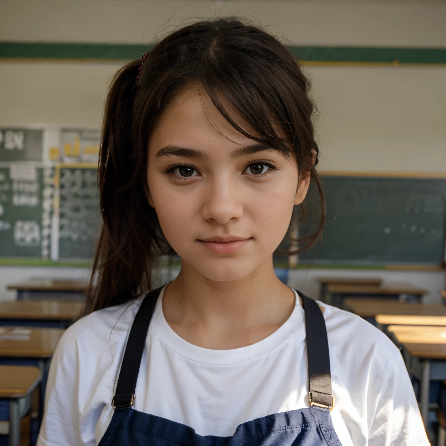 A girl,in school