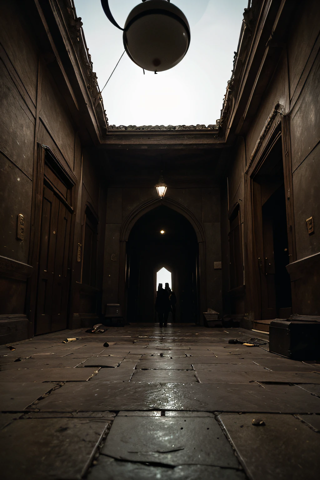 Jezebel's palace, com suas torres sinistras, is the central scene. No trono, Jezebel, com um olhar dominador, comanda seu reino. God's prophets are chased through dark corridors while conspiracies unfold behind the scenes. The atmosphere is dense, indicating Jezebel's cruel and scheming rule over the kingdom.