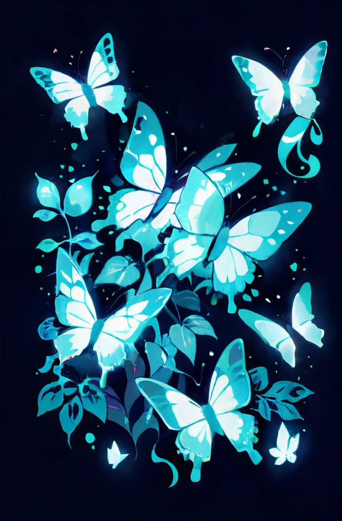 flower, light colors, butterflies, classic design, cute, remove background
