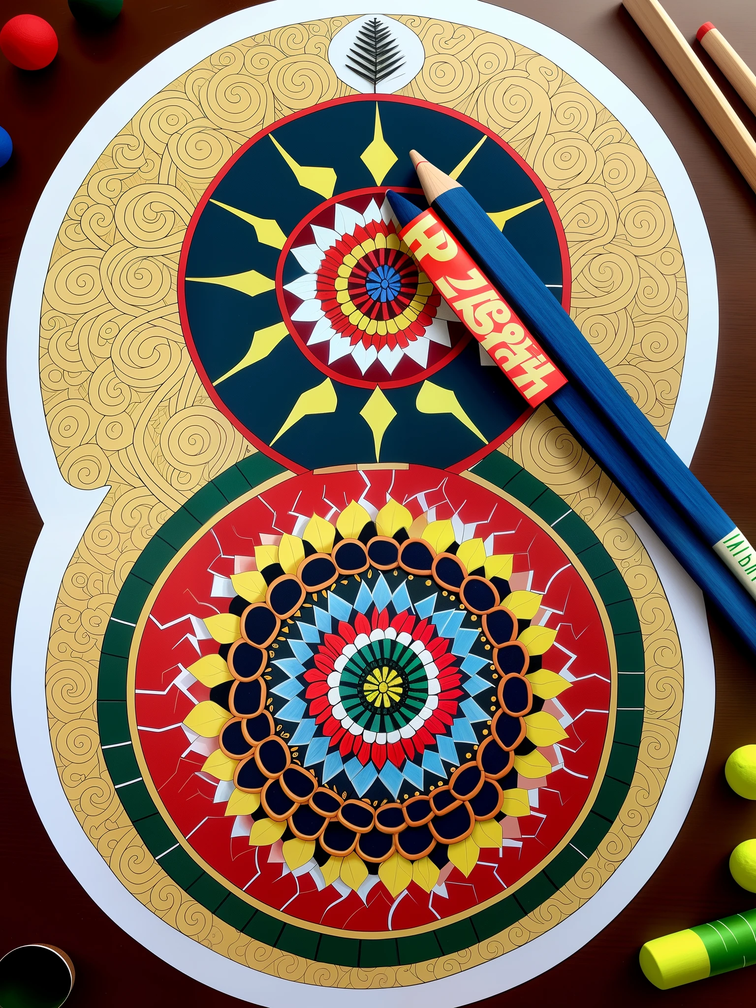 Cricket World Cup 2023 mandala art