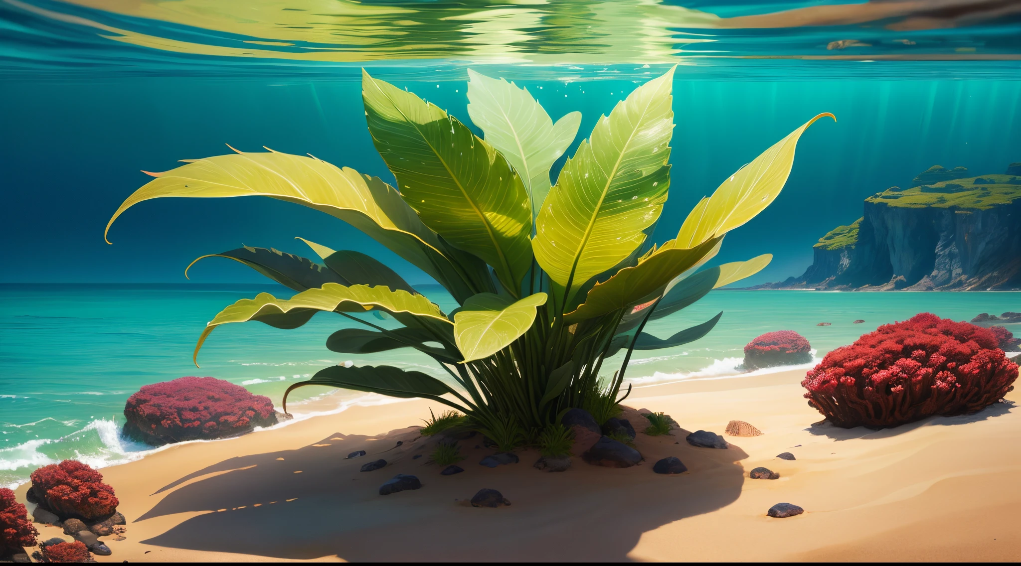 Um cacto no oceano