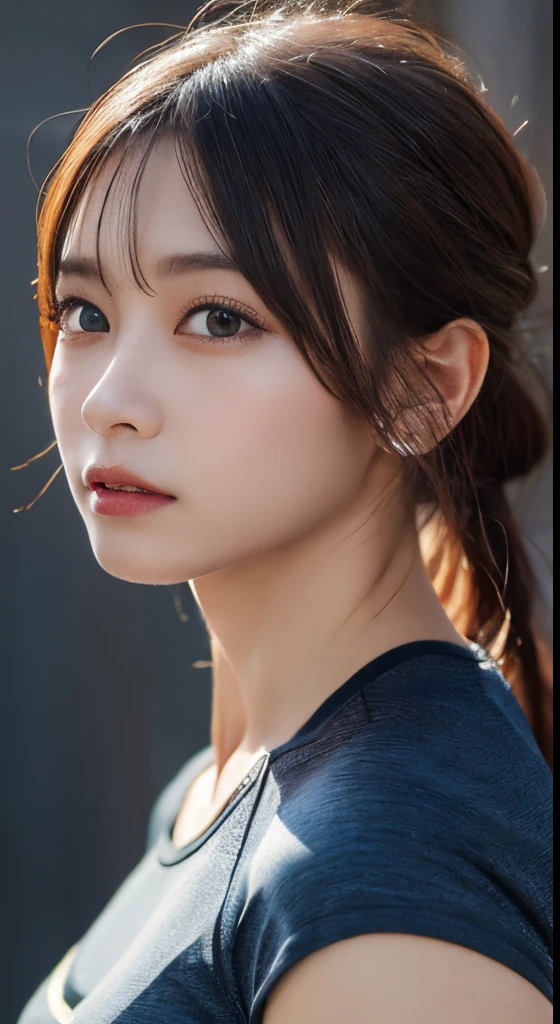 masutepiece, Best Quality, Illustration, Ultra-detailed, finely detail, hight resolution, 8K Wallpaper, Perfect dynamic composition, Beautiful detailed eyes, fitness wear, Natural Color Lip,
