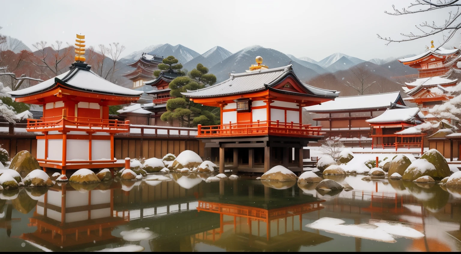January. Kyoto, Japan. Fushimi Inari Gates, snow-kissed vermillion. Gion District quiet elegance. Kinkaku-ji Temple, icy reflections. Matcha tea warmth. Philosophers' Path tranquility. Kimono-clad figures, soft footsteps. Kiyomizu-dera views, winter's hush. Lantern-lit Yasaka Shrine. Winter blossoms whisper. Timeless serenity, Kyoto January.