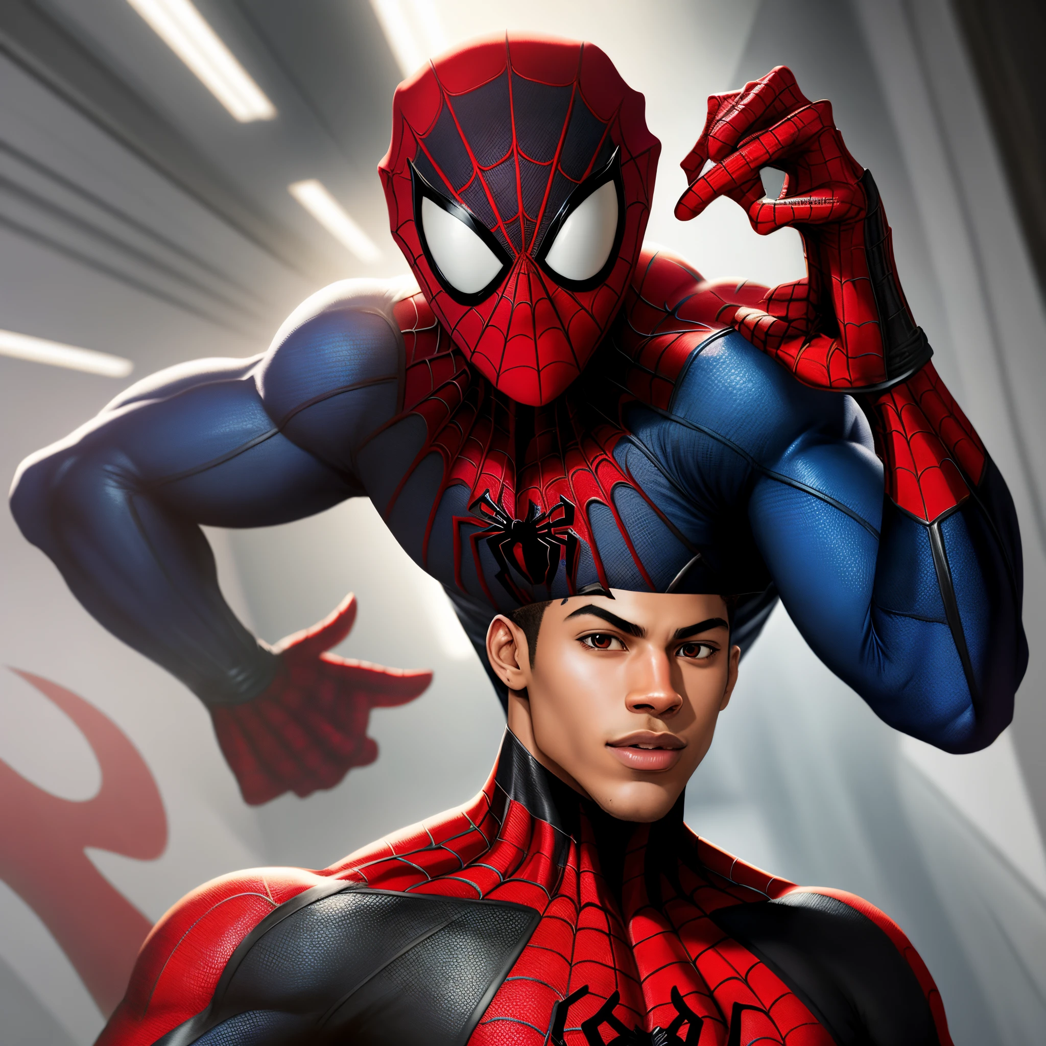 Spiderman miles morales wearing a durag