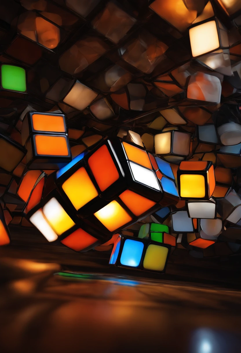 A close-up photo of a Rubik's cube in a state of disarray.,Portal series,GLaDOS is a robot suspended from the ceiling