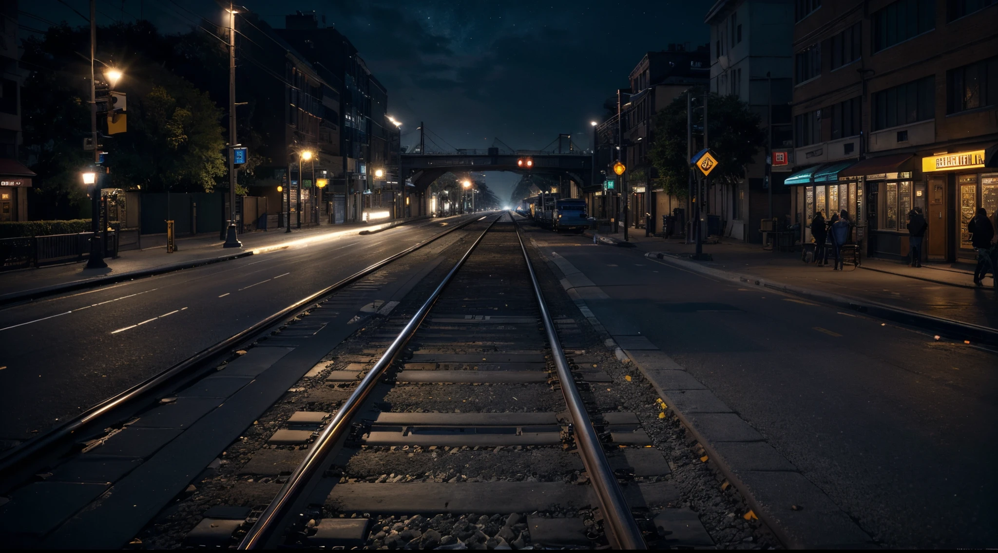 "Generate an ultra-detailed 4k CGI masterpiece (1.2 aspect ratio) featuring a train in a futuristic, post-apocalyptic city. Include (((highly detailed))) elements like ruins, shattered glass, and decaying buildings. Utilize cinematic lighting with chiaroscuro and ray tracing for the (((best quality))). Create a highly atmospheric scene with vibrant colors, dynamic shadows, and reflections. Incorporate futuristic technology, sleek lines, and powerful engines for a (((masterpiece))). Add a sense of danger, speed, and adrenaline rush through motion blur and dynamic perspective. Three related artists are Beeple, Mike Winkelmann, and Vitaly Bulgarov."