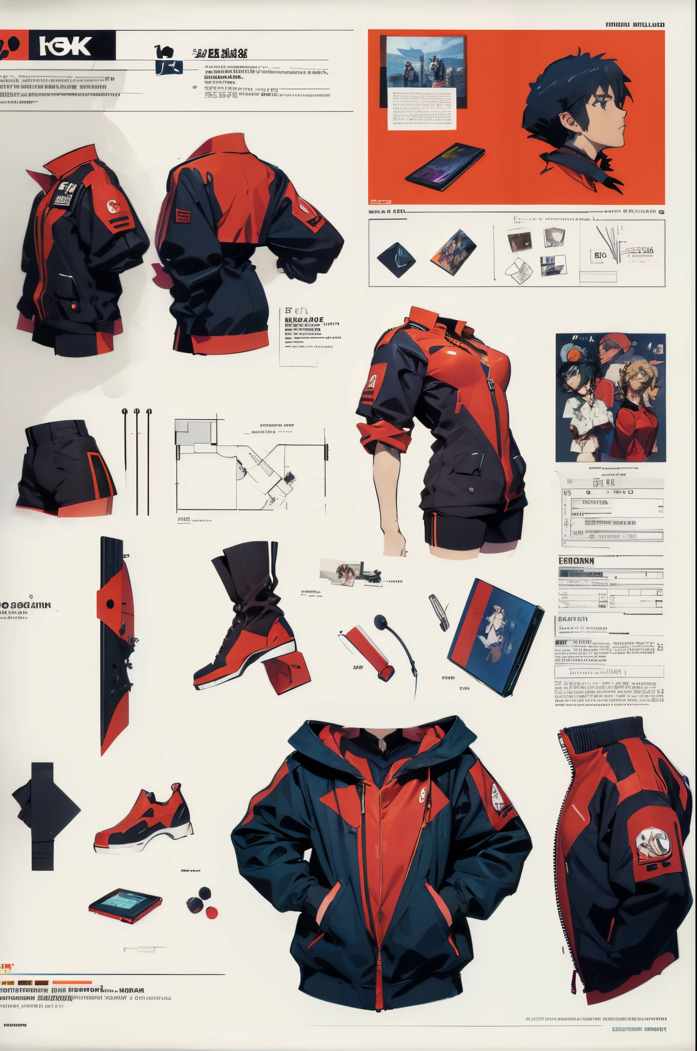 line-art, art book, design sheet, 8k, best quality, design, equipment design, Evangelion, eva, cowboy bebop, magazine