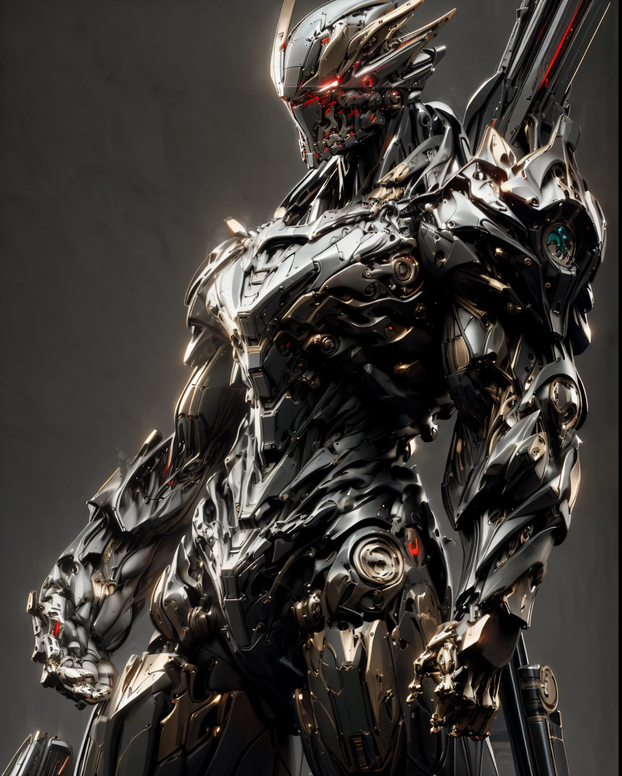 a close up of a robot with a red and black suit, mecha suit, cyberpunk iron man, red armor, 4k highly detailed digital art, like ironman, superior iron man, 8 k high detail concept art, trending on artstation 4k, 4k concept art, 4 k concept art, ultra detailed game art, artstation masterpiece