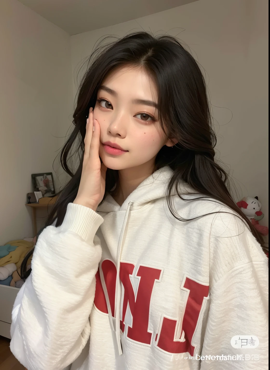 Shaggy Asian woman in a white hoodie posing for a photo, Ulzzang, jennie blackpink, Jinyoung Canela, Jaeyeon Nam, wan adorable korean face, Heonhwa Choe, young adorable korean face, menina coreana, linda mulher coreana jovem, Kim Doyoung, Mulher sul-coreana bonita, maquiagem sul-coreana popular, tzuyu de duas vezes