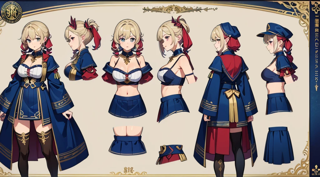 Female original character reference sheet adoptable,