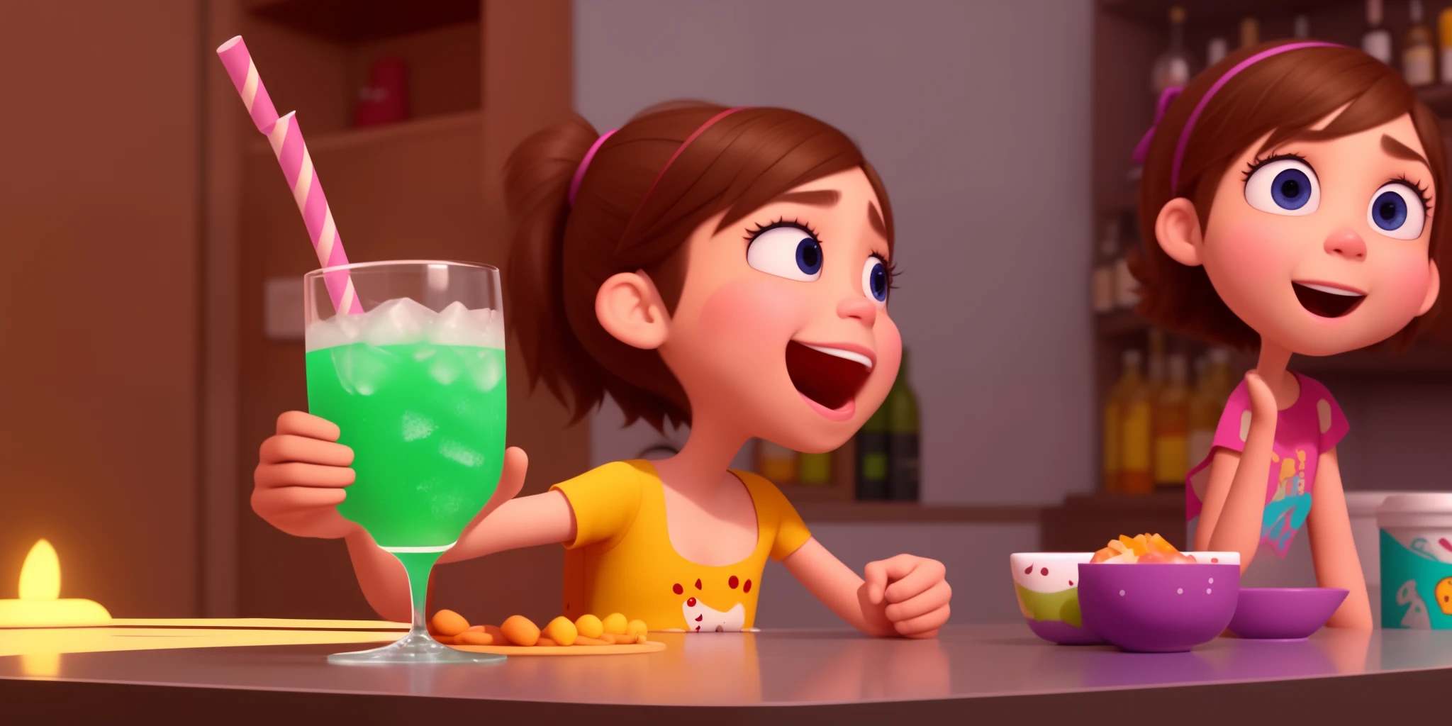 Pixar girl drink vines